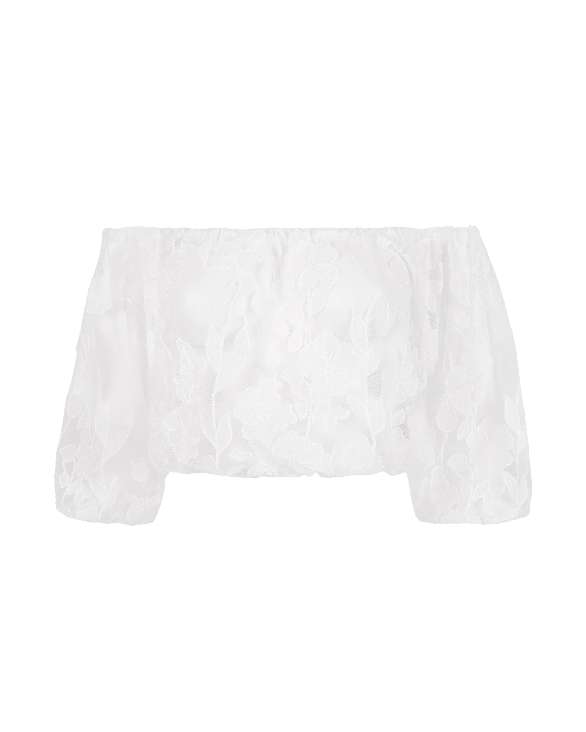 Off-Shoulder Boho Braut Top Freisteller vorne