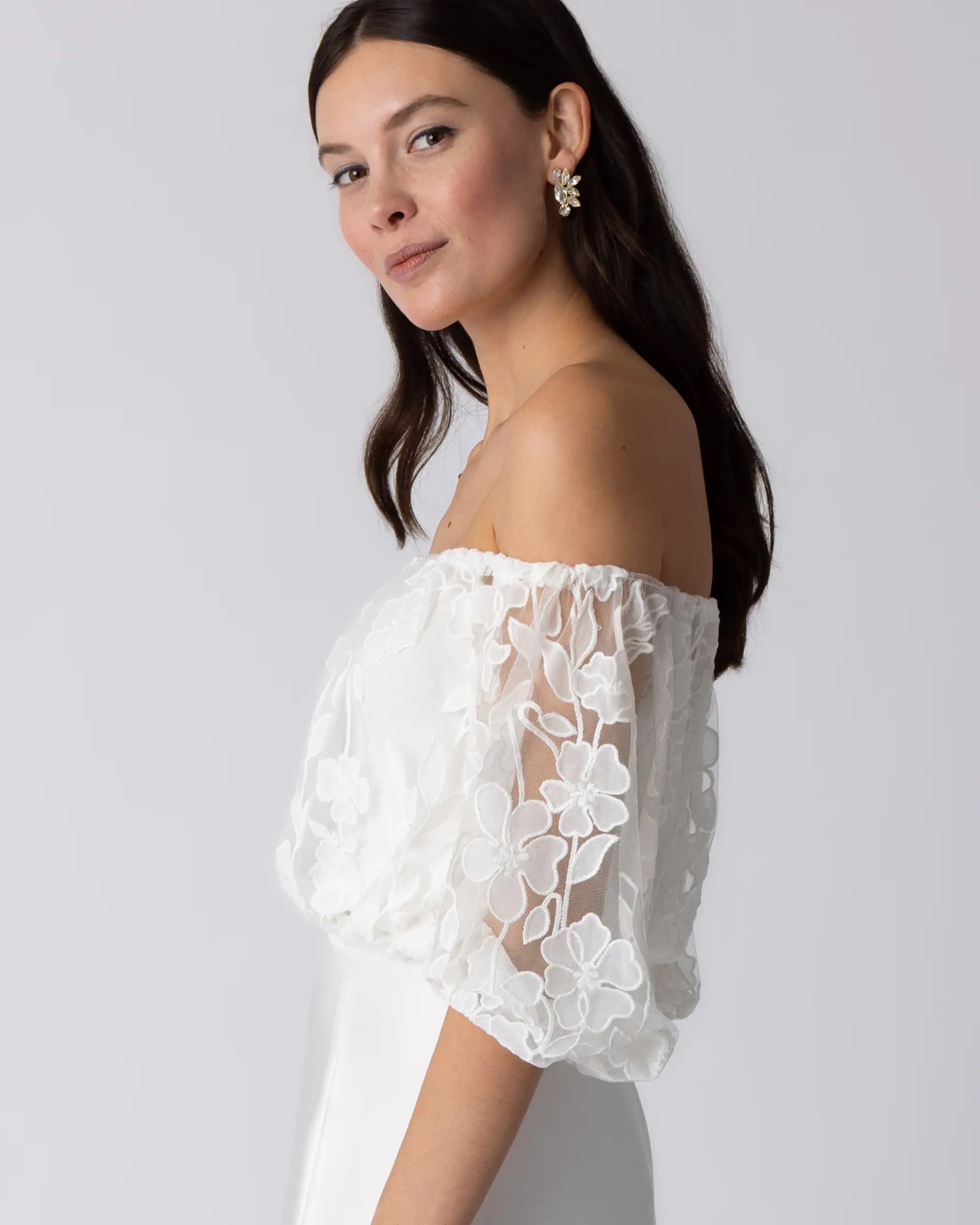 Off-Shoulder Boho Braut Top Ansicht hinten