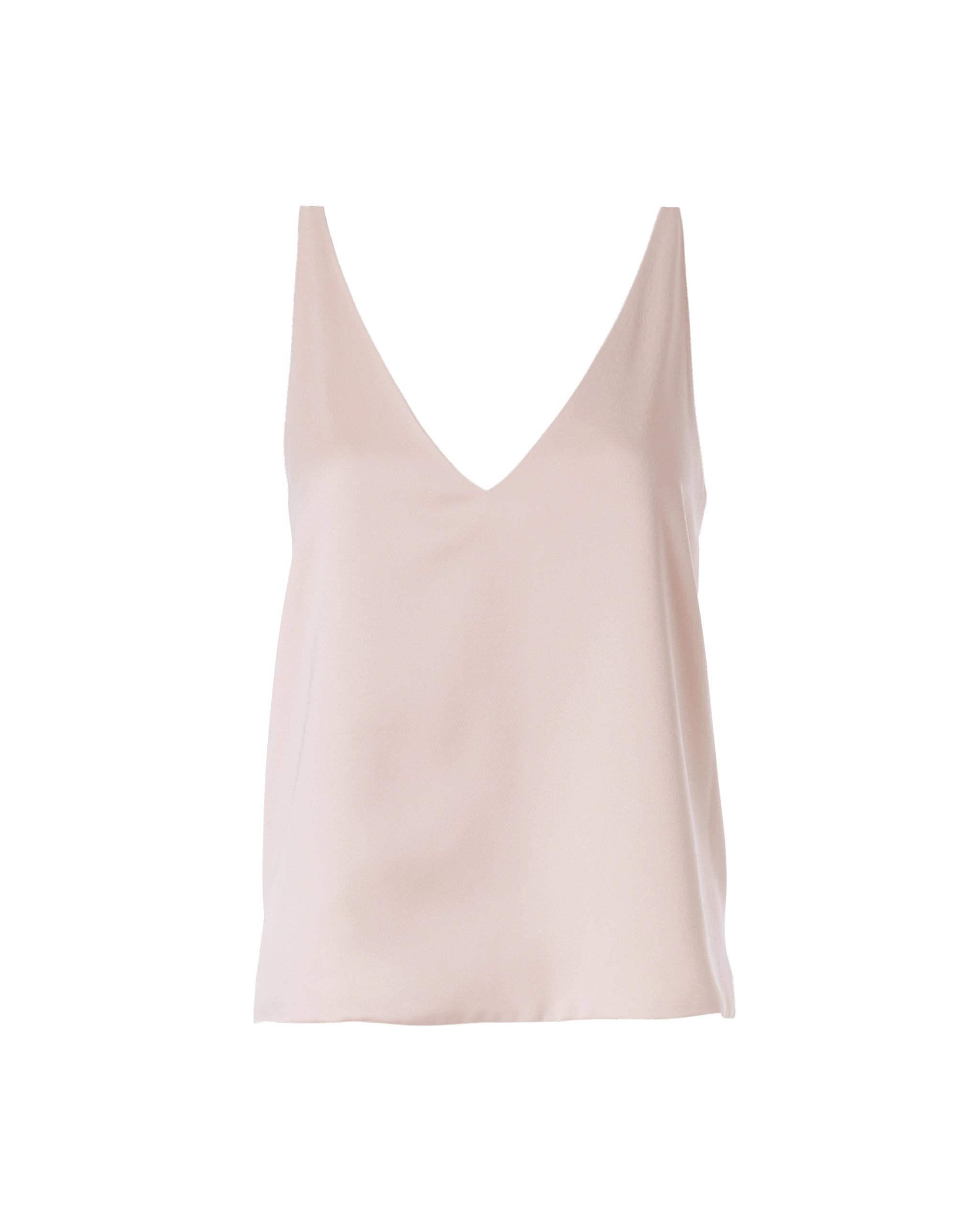 Satin Top mit V-Ausschnitt in rosa Freisteller vorne