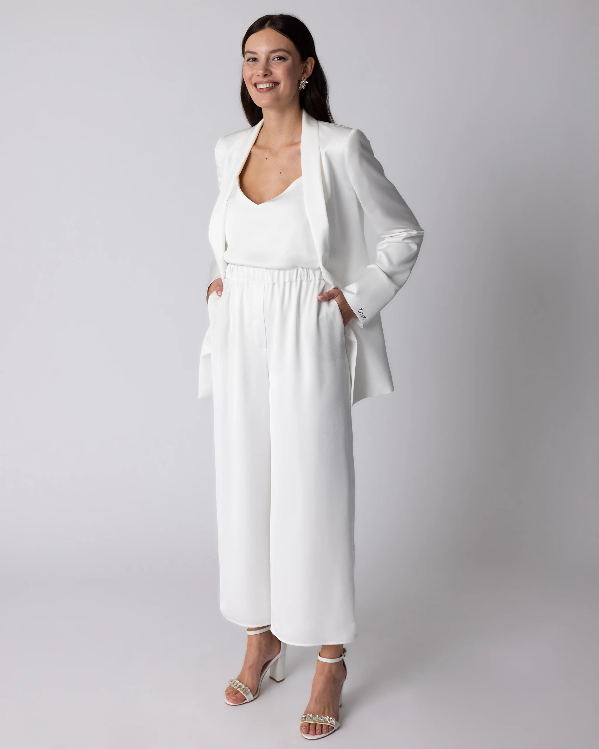 Braut Blazer aus Satin Ansicht vorne