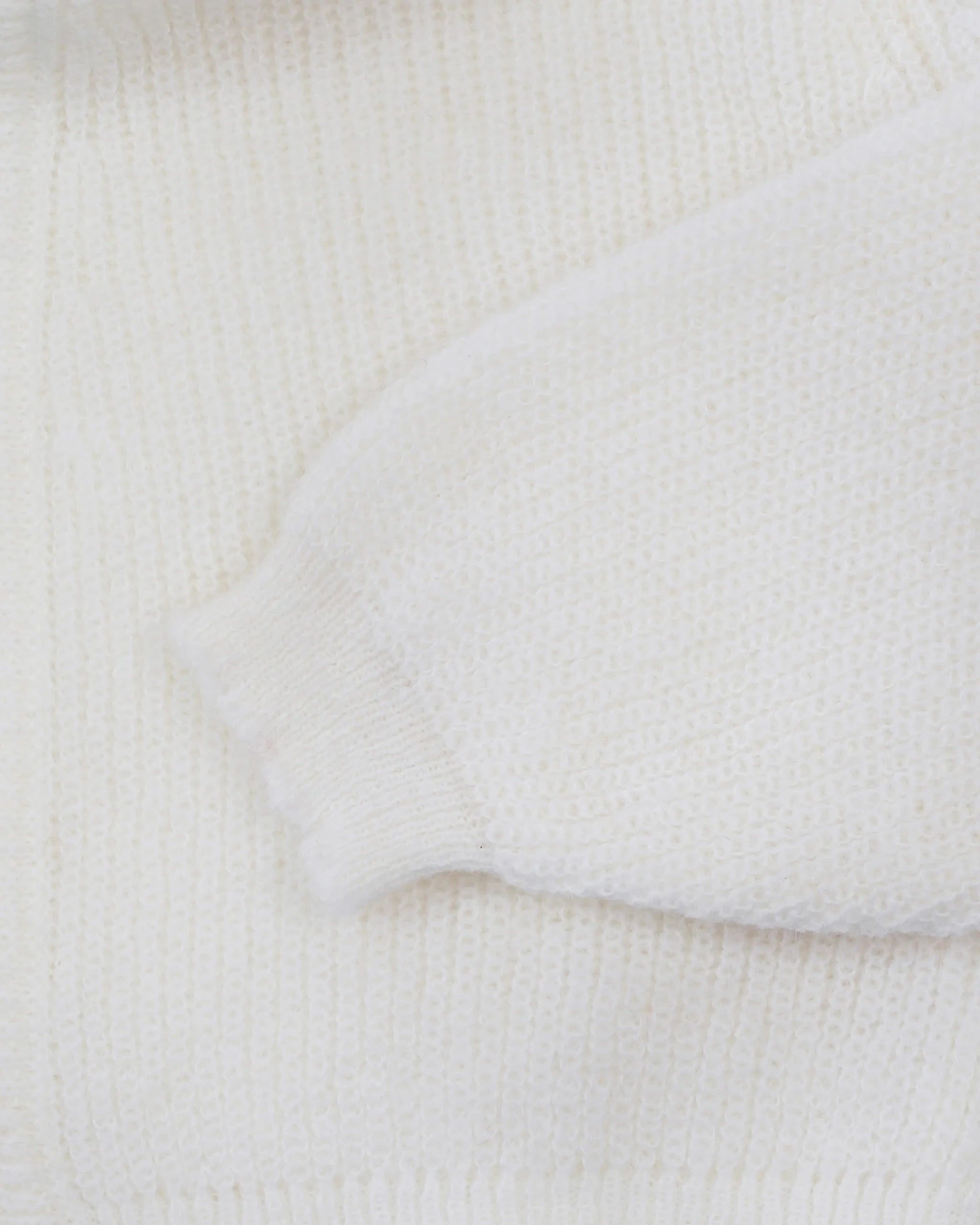 Stoff Detail Strickjacke ivory