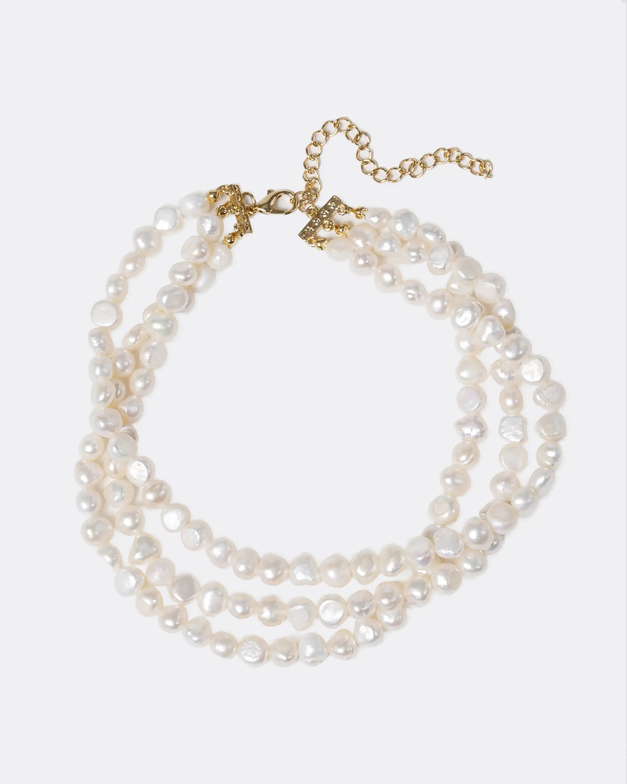 Braut Choker mit Süsswasserperlen Detailansicht