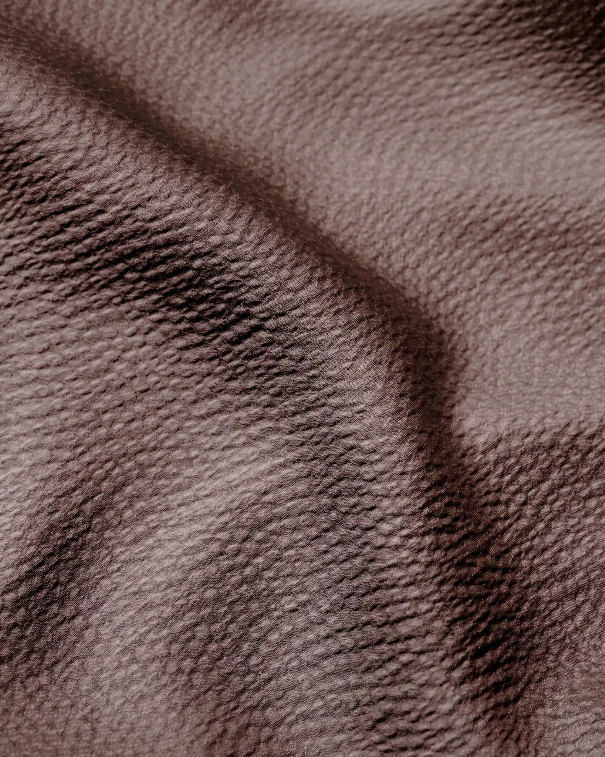 Chocolate Brown Crepe Satin Stoffdetail