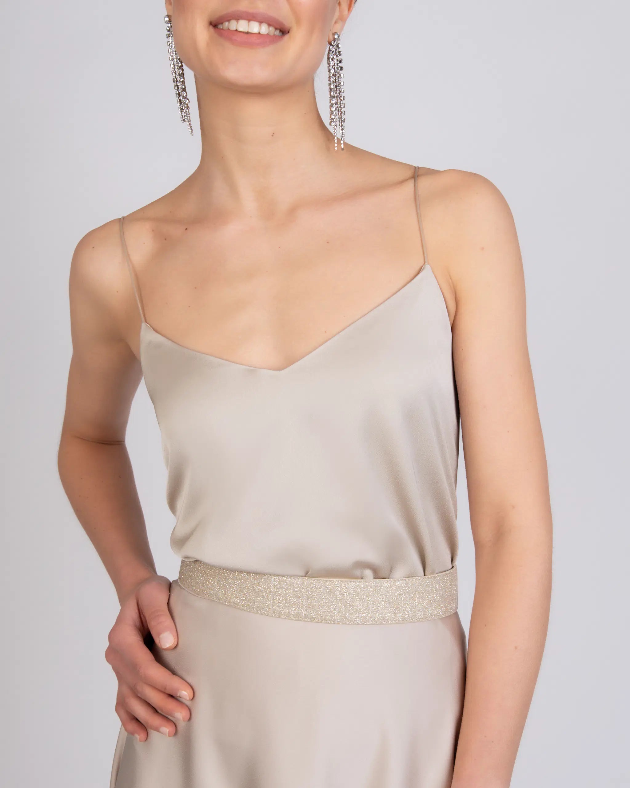 Taillengürtel Gold Glitzer Ansicht vorne