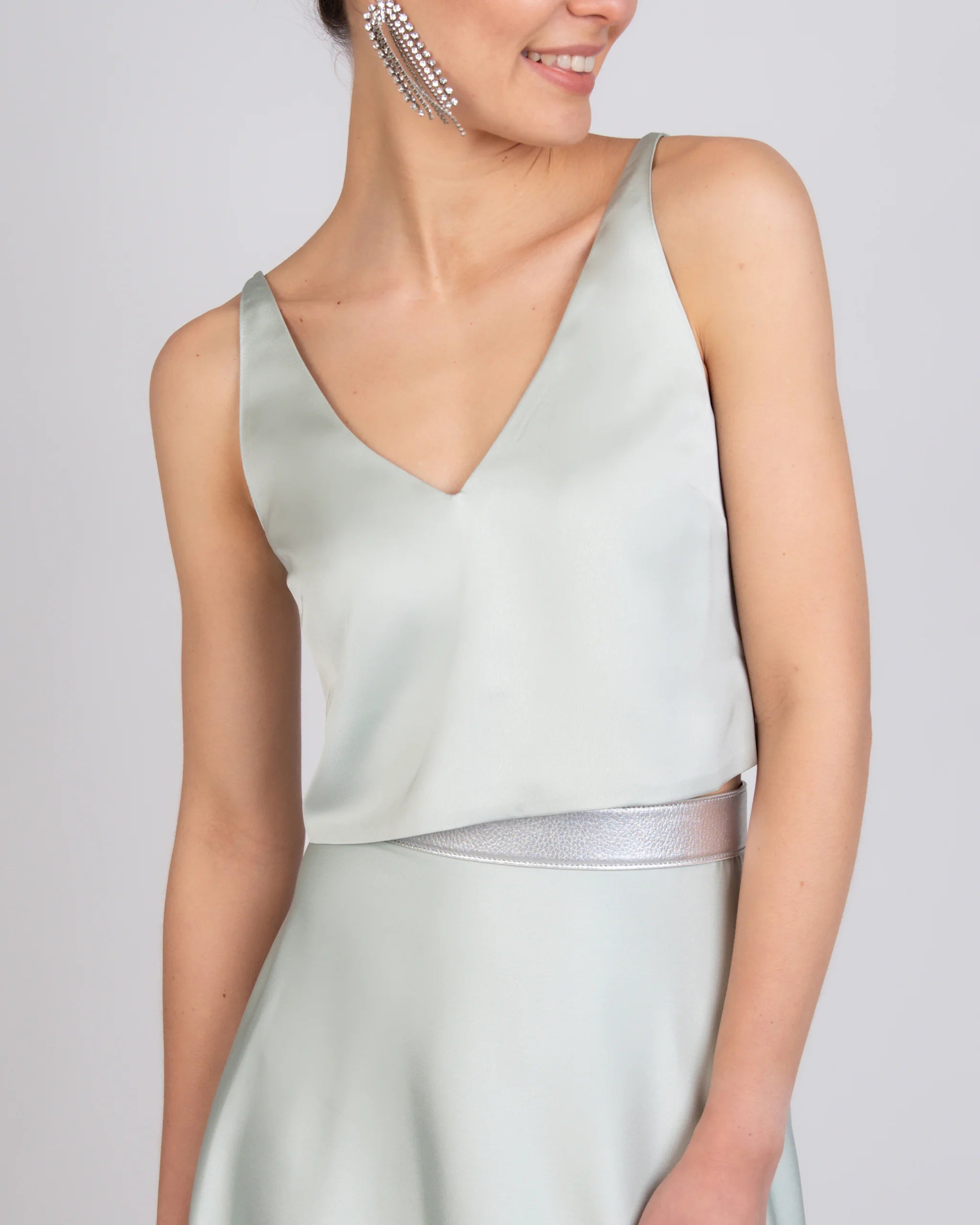 Taillengürtel in silber Ansicht vorne