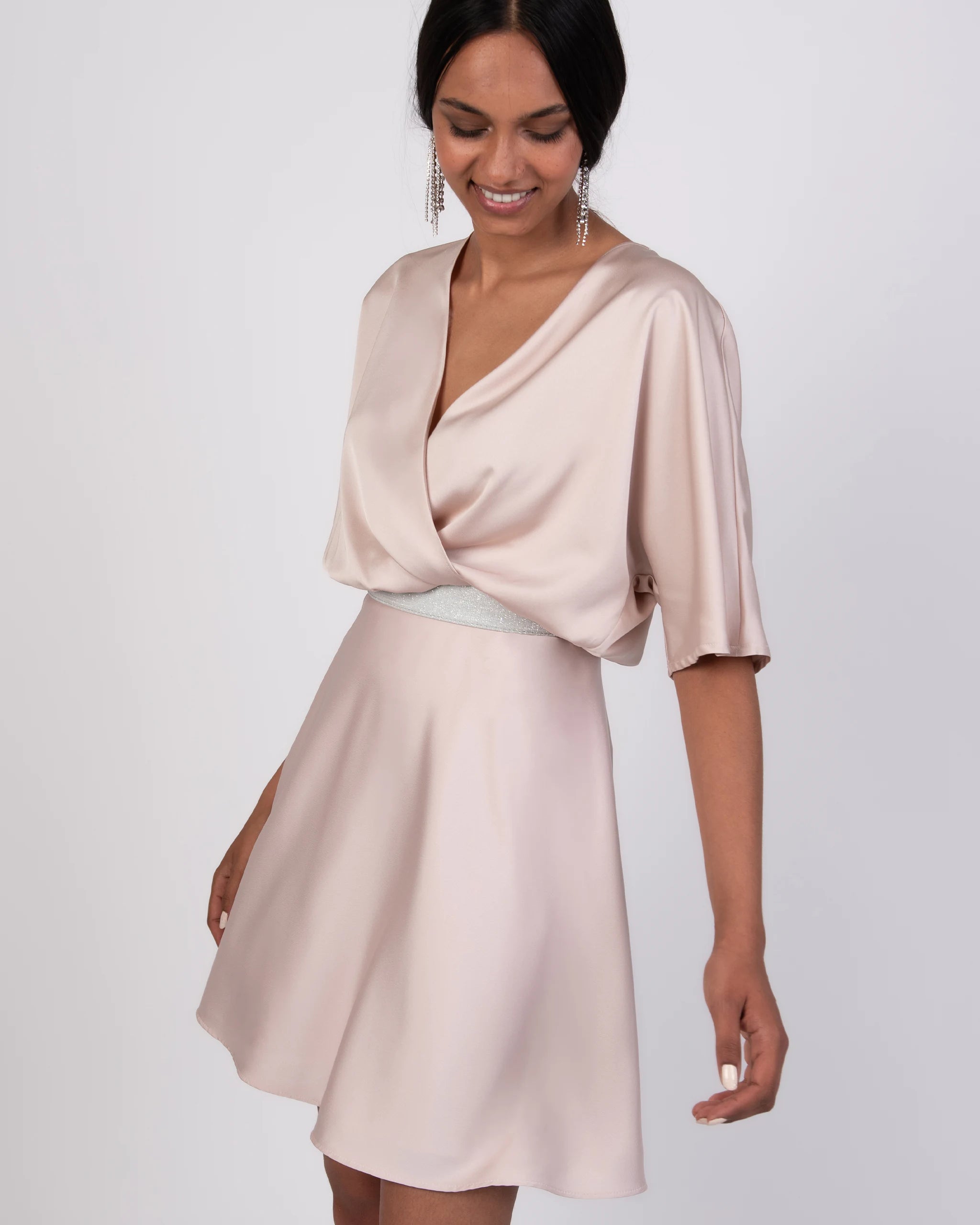 Taillengürtel Silber Glitzer Ansicht vorne