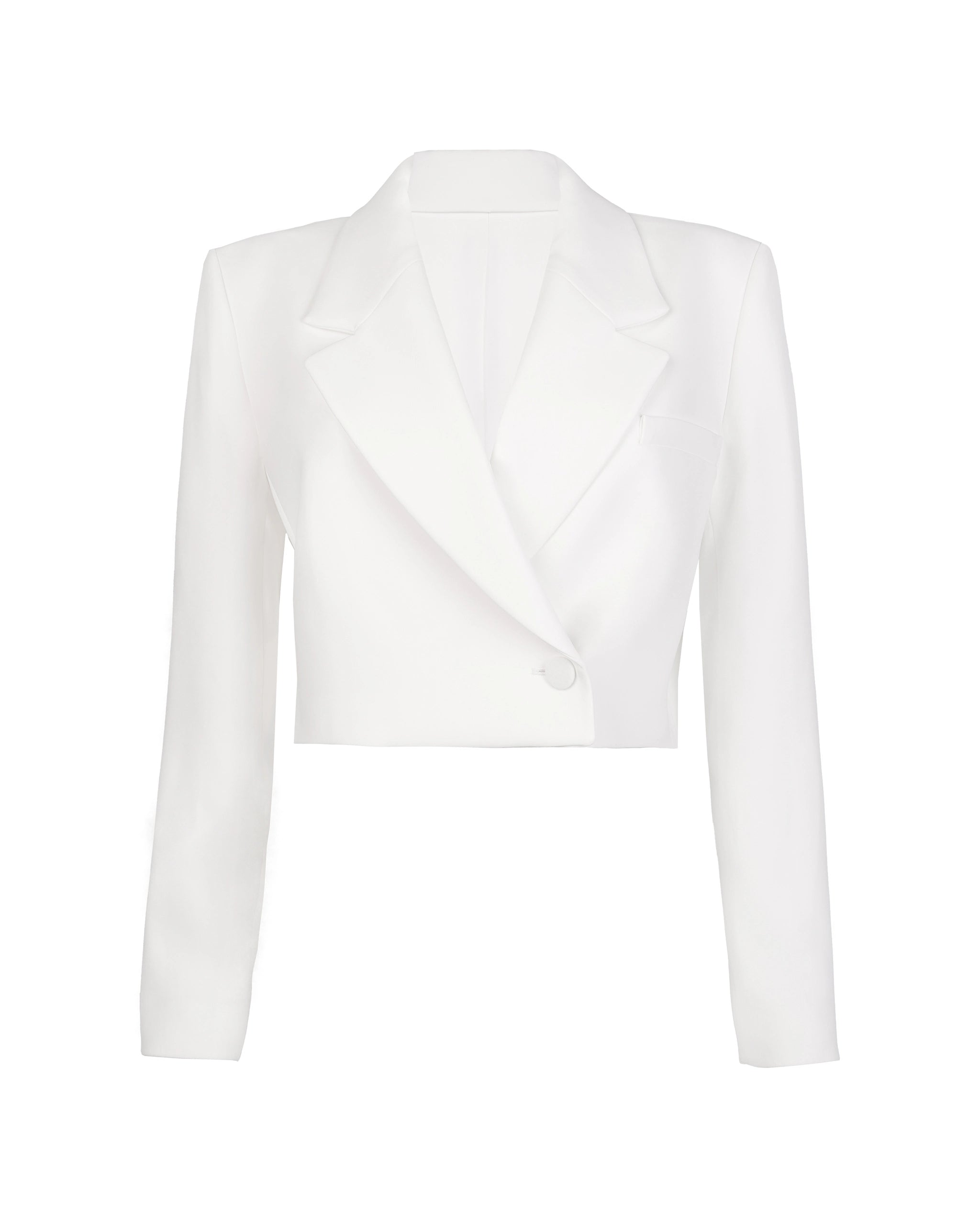 Kurzer Braut Blazer in Ivory Freisteller vorne