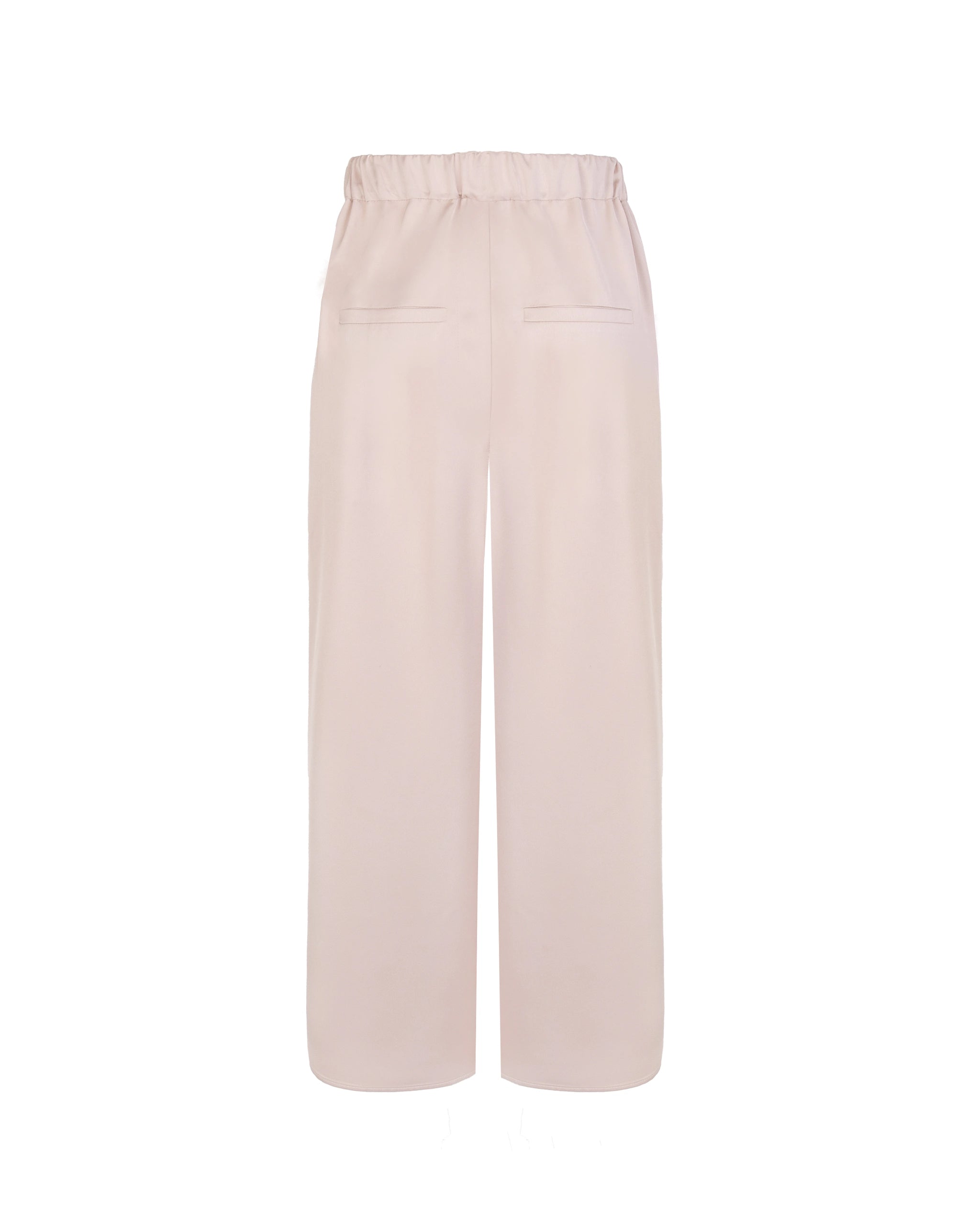 Satin Culotte für Hochzeitsgäste in rosa Freisteller hinten