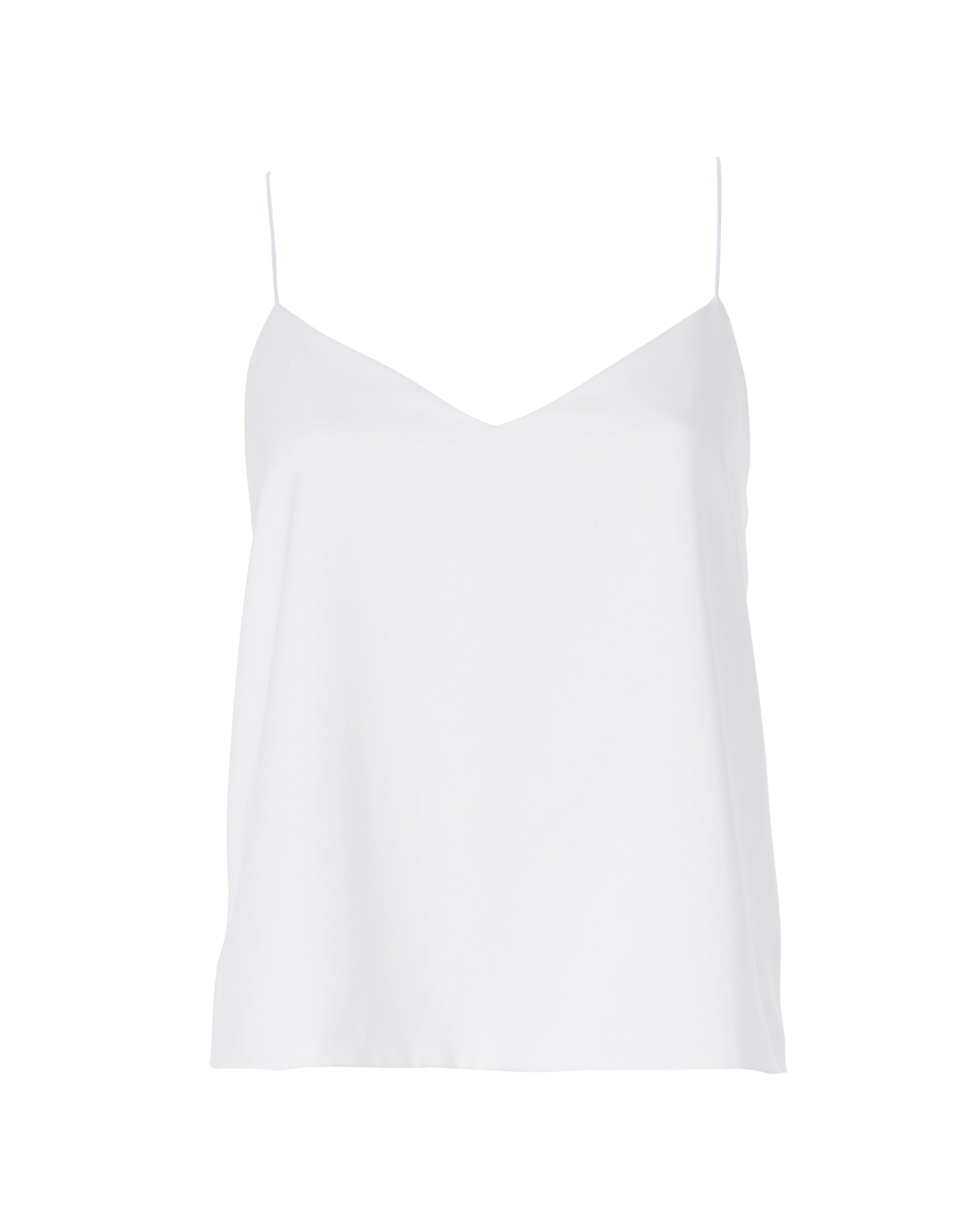 Braut Satintop mit Spaghettiträger und V-Ausschnitt Freisteller vorne