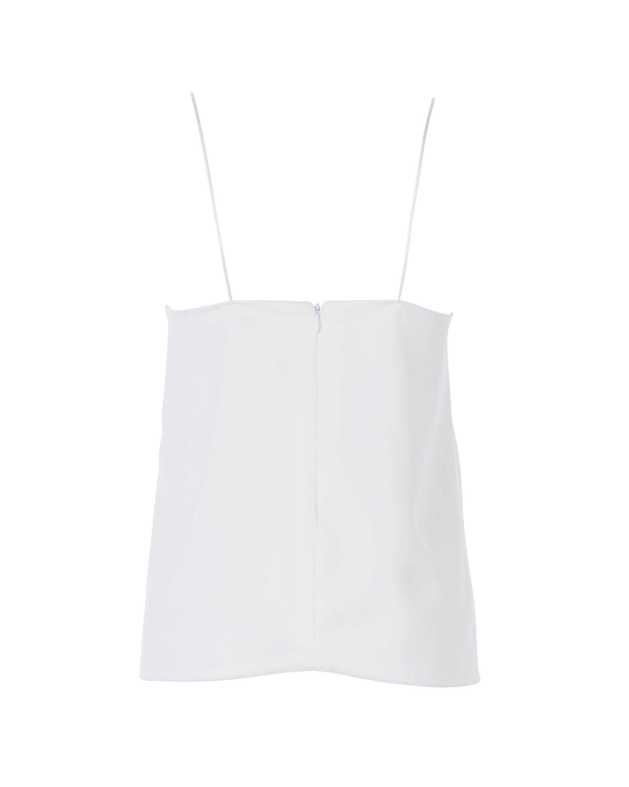 Braut Satintop mit Spaghettiträger und V-Ausschnitt Freisteller hinten