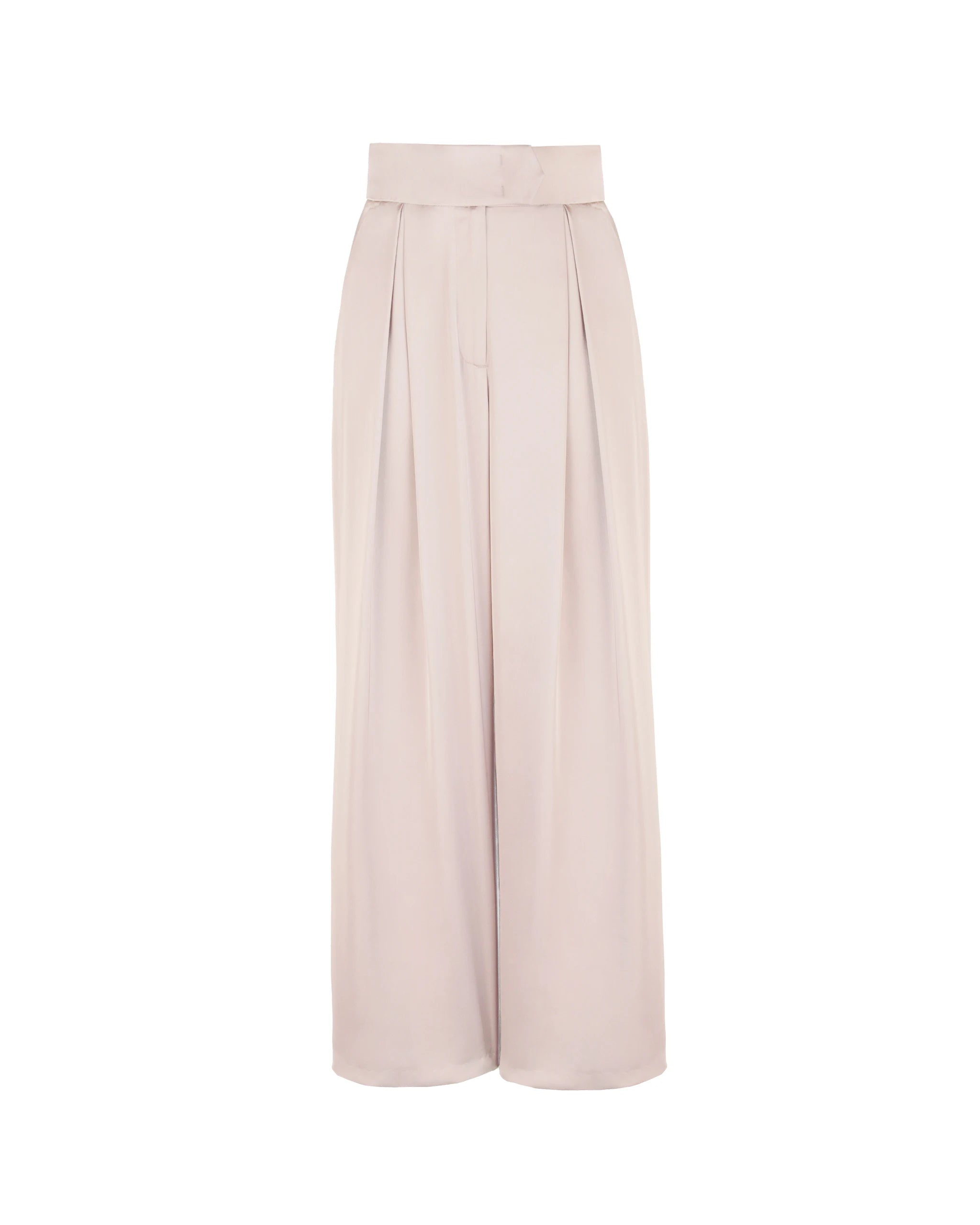 Marlene Hose aus elegantem Satin in faded blush Freisteller vorne