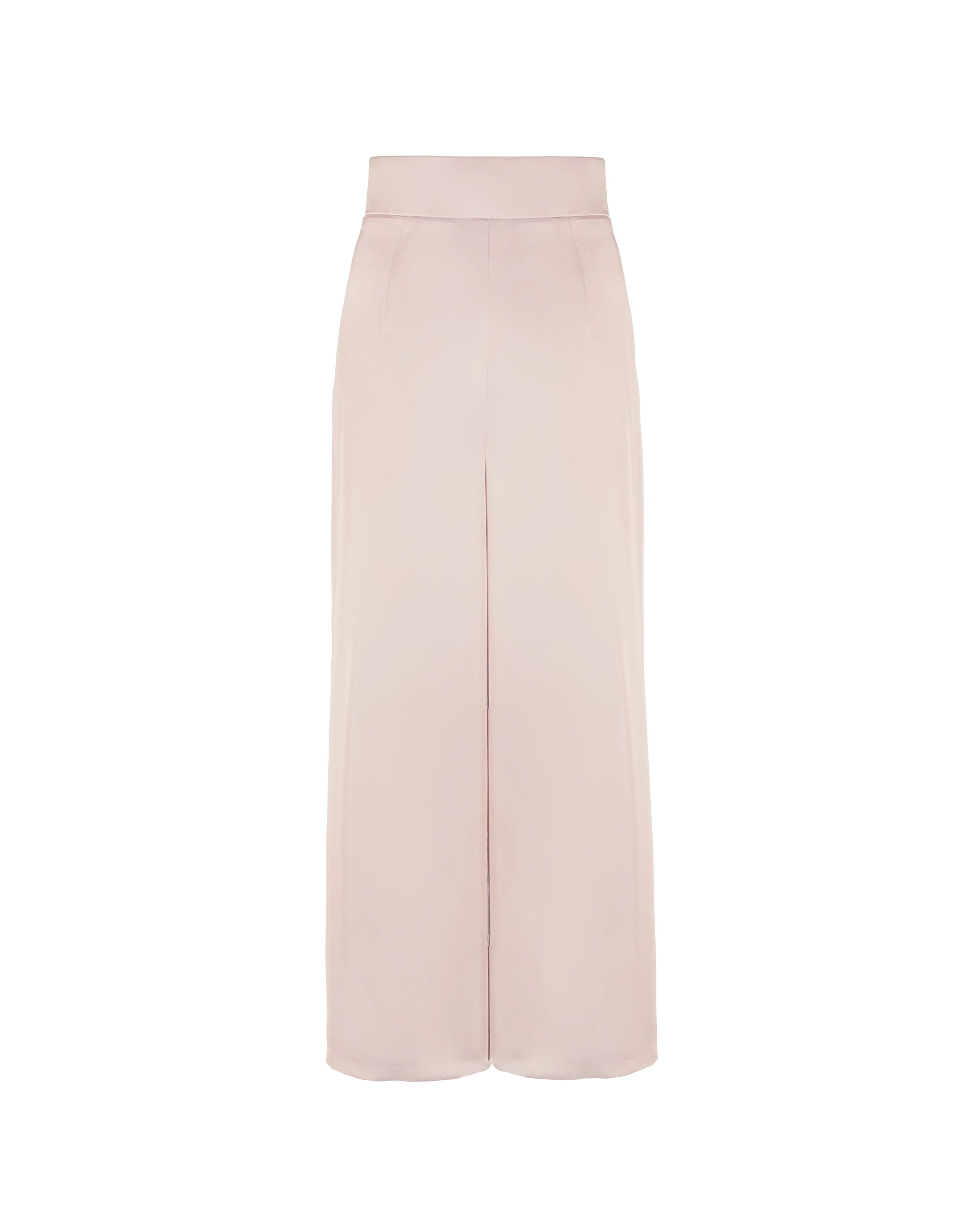 Marlene Hose aus elegantem Satin in faded blush Freisteller hinten