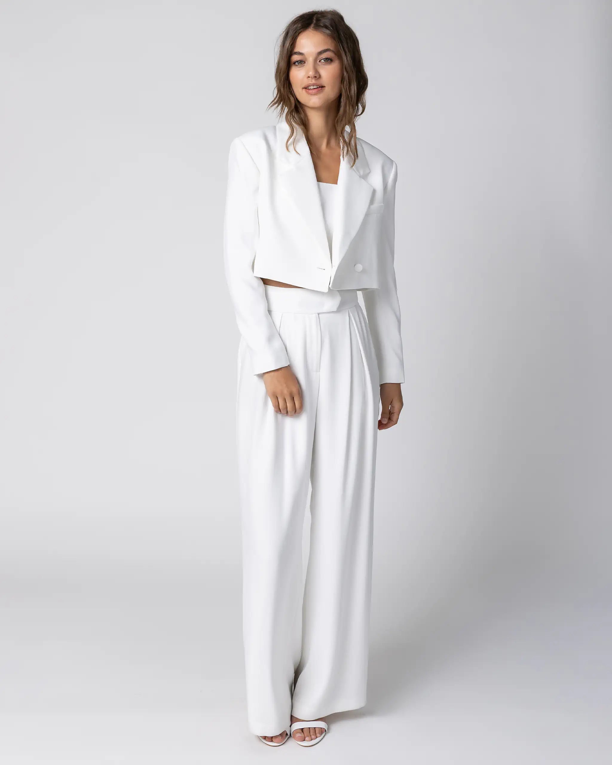 Braut Marlene Hose breit ivory Ansicht Seite