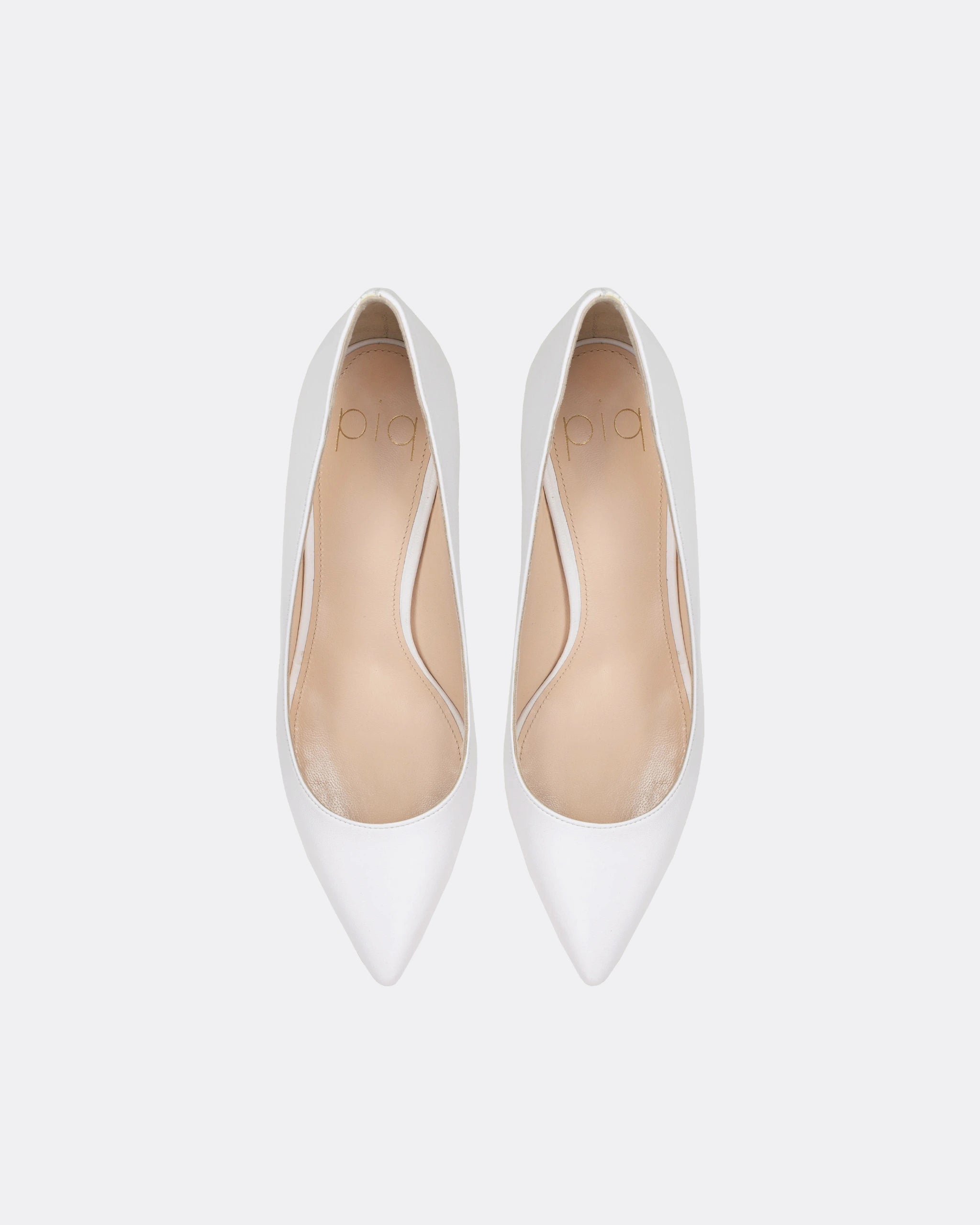 Braut Pumps in Ivory Ansicht oben