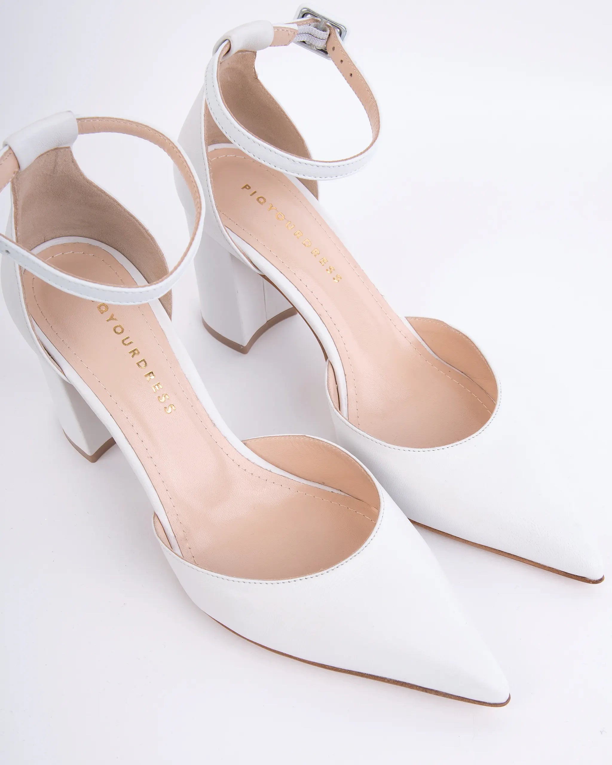 Braut Riemchen Pumps in Ivory Ansicht oben