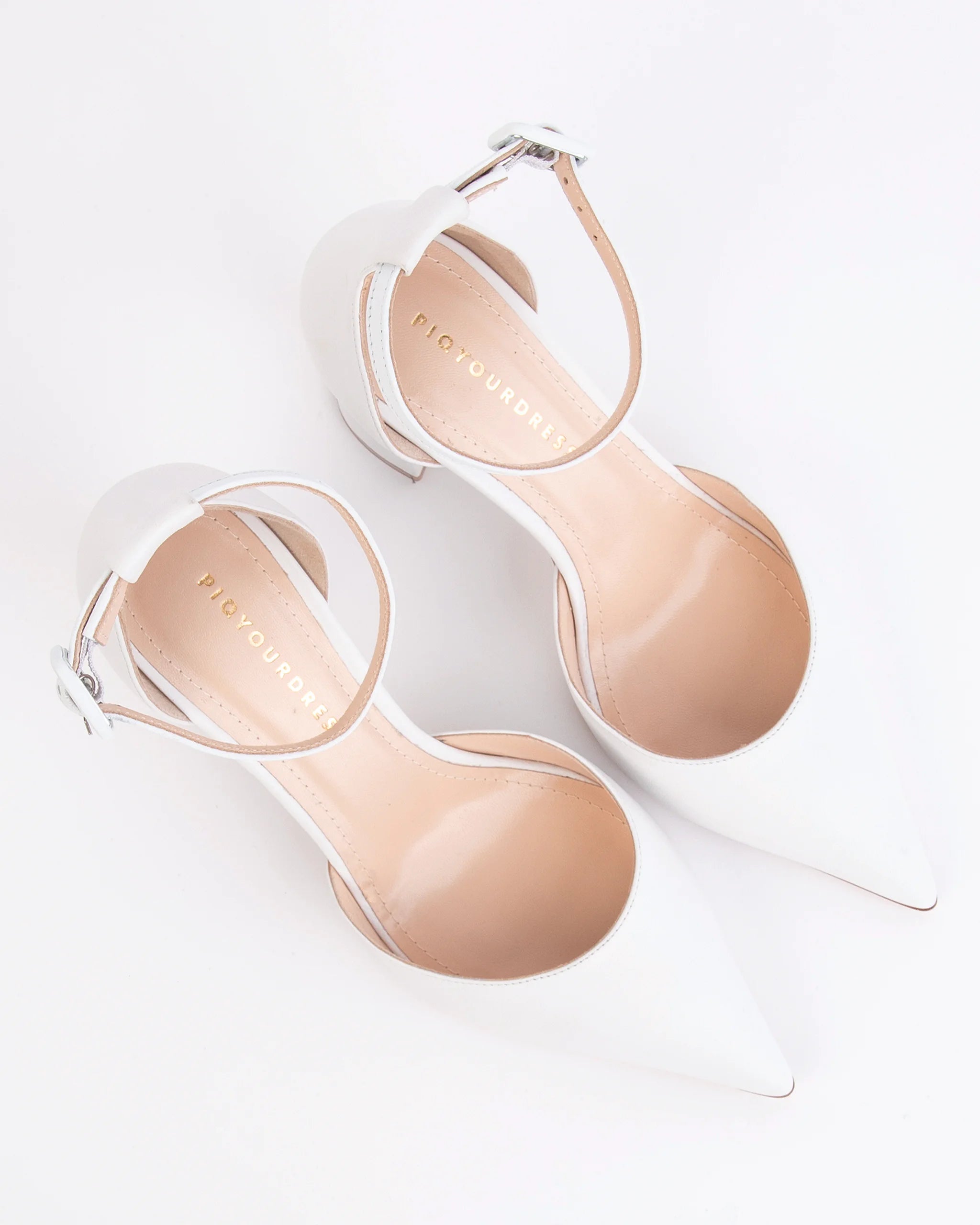 Braut Riemchen Pumps in Ivory Ansicht oben