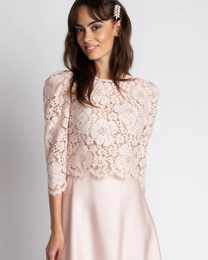 Faded Blush Vintage Lace / S