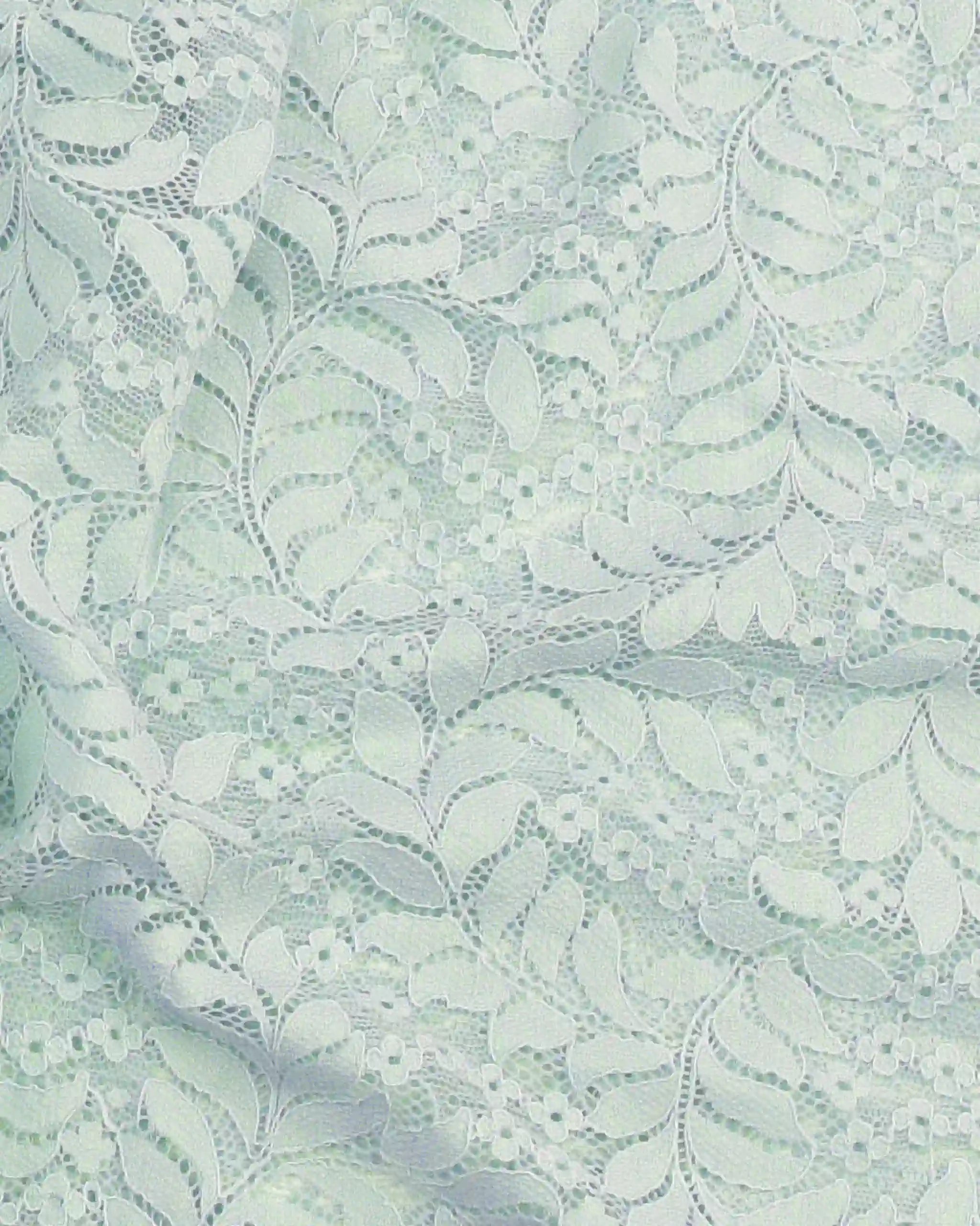 Stoff Detail Florale Spitze Salbeigrün