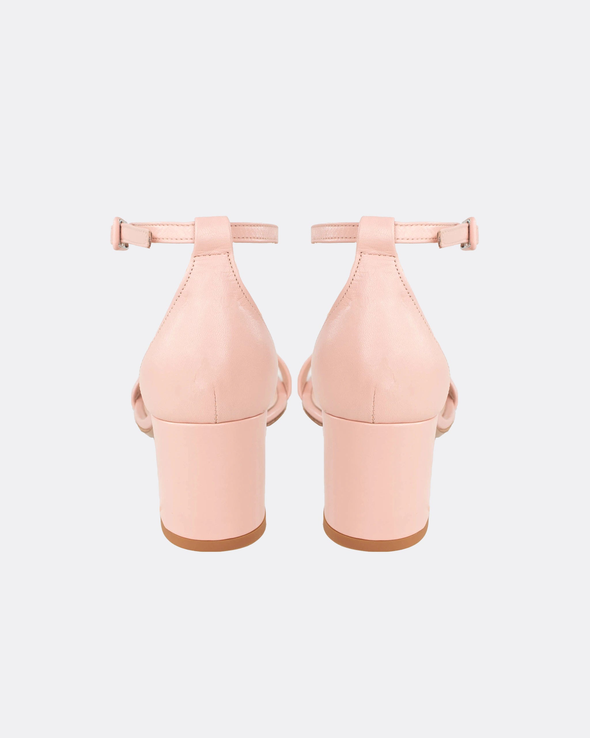 Sandalen mit 5cm Blockabsatz in Rosa Ansicht hinten