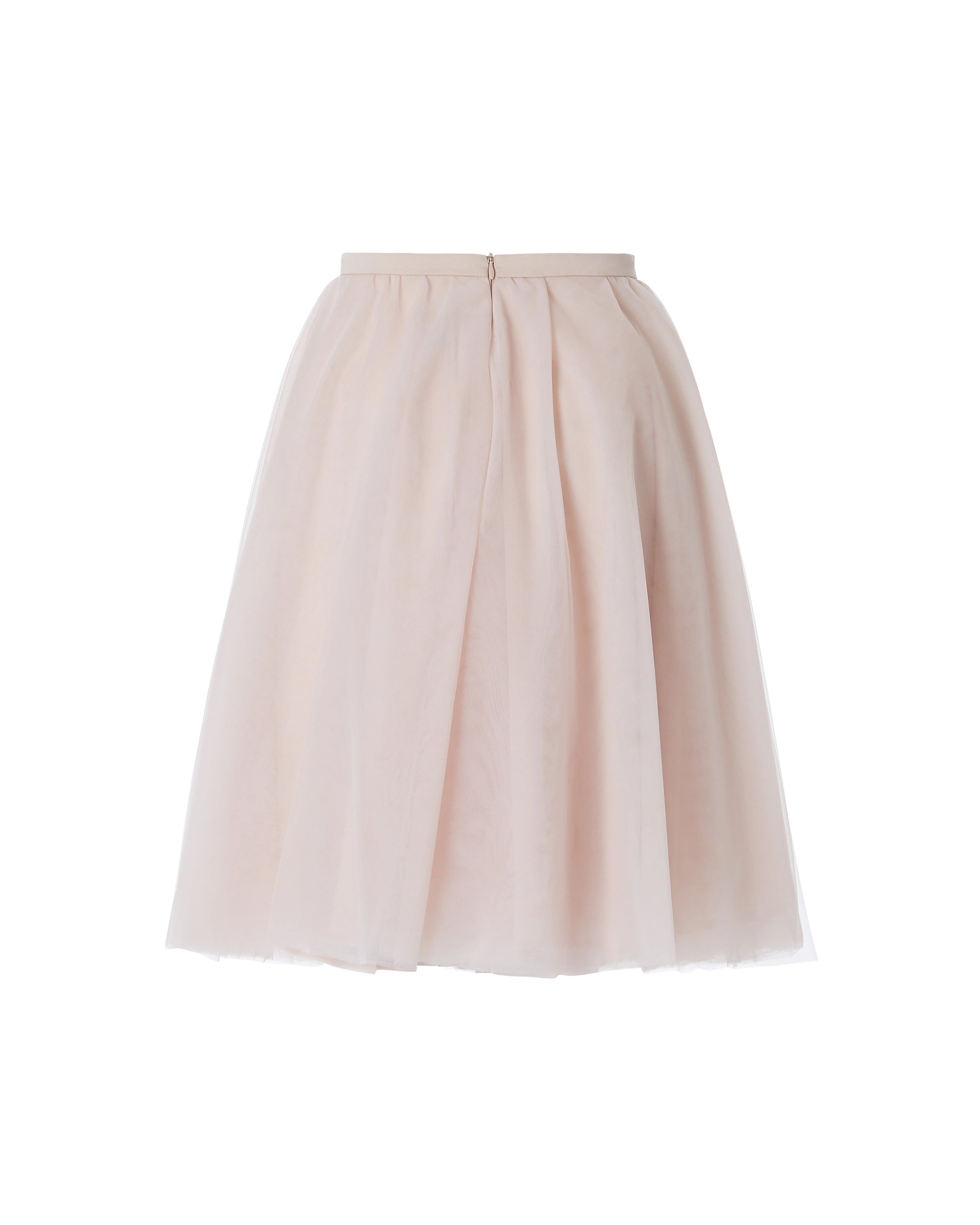 Kurzer Mini Tüllrock in rosa Freisteller hinten