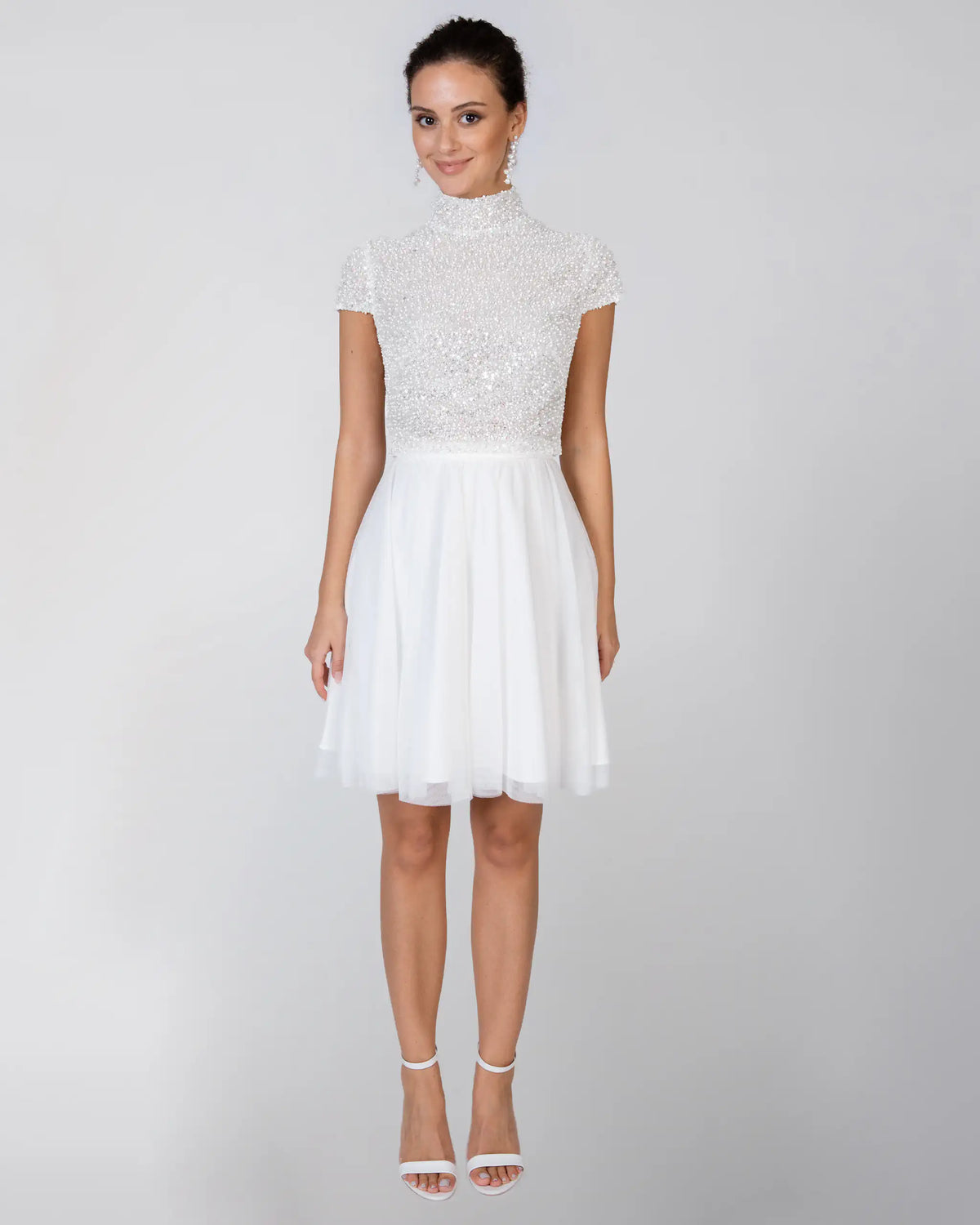 Mini Braut Tüllrock Ivory Ansicht vorne