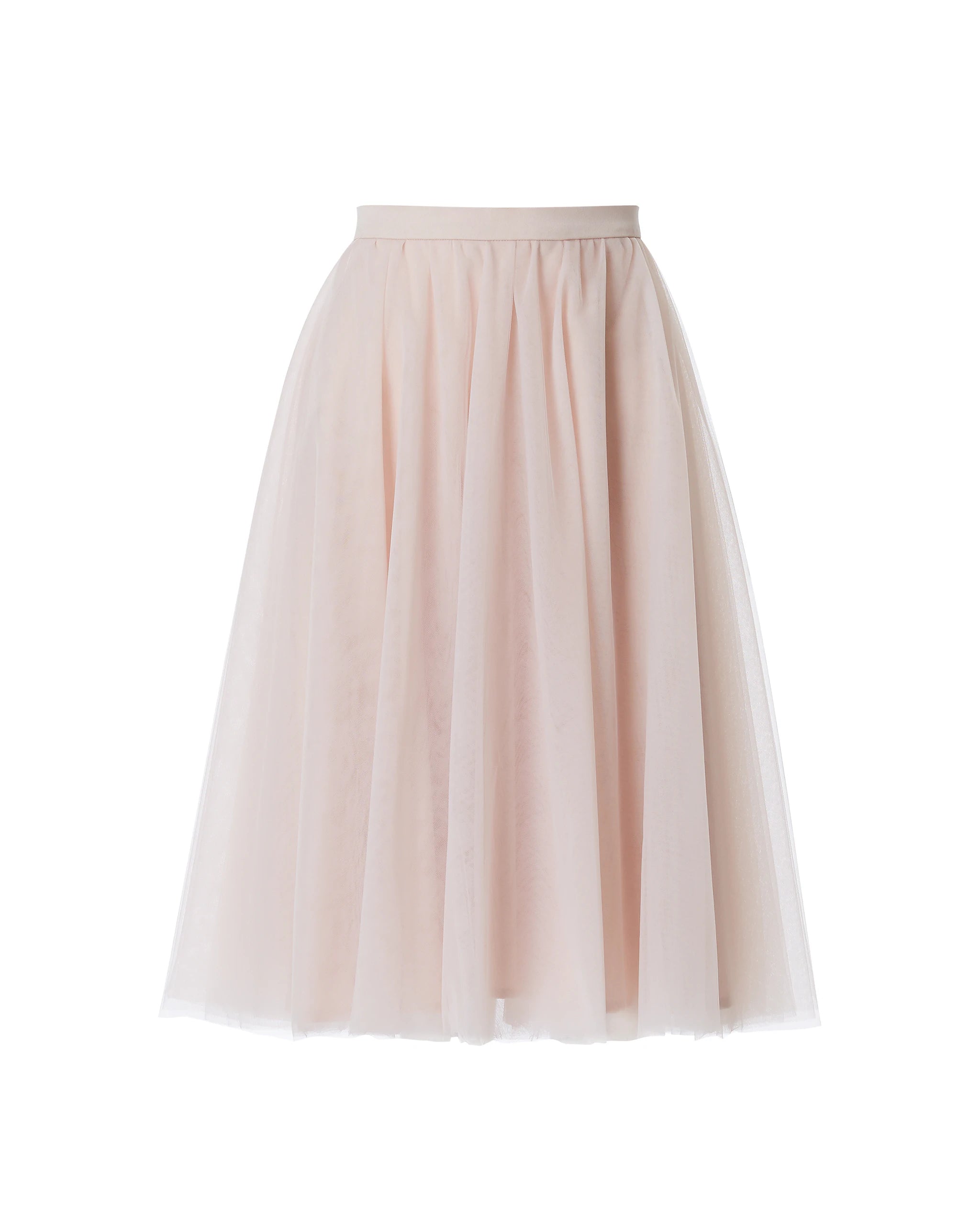 Knielanger Tüllrock kurz in rosa Freisteller vorne