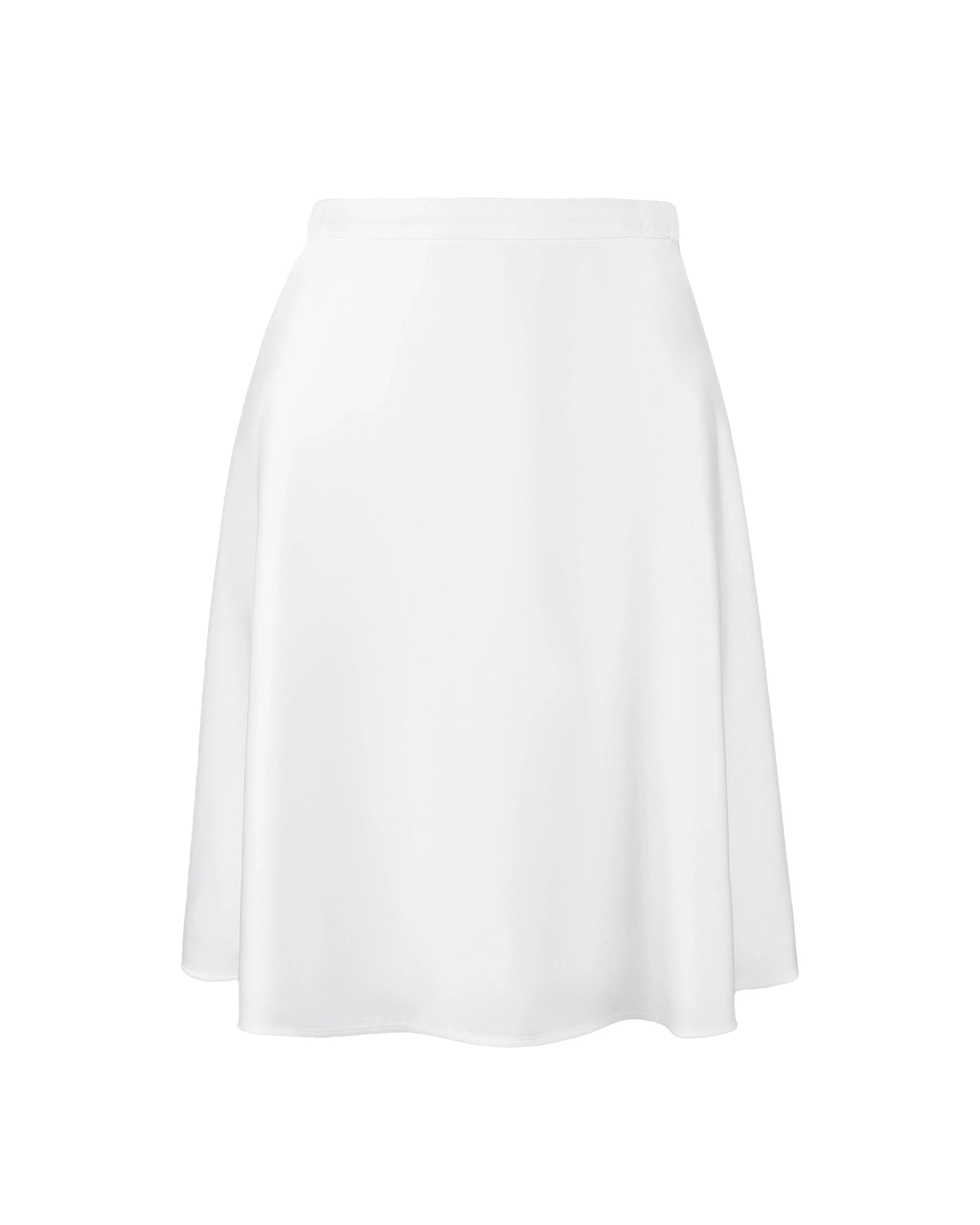 Kurzer Satin Brautrock Freisteller vorne