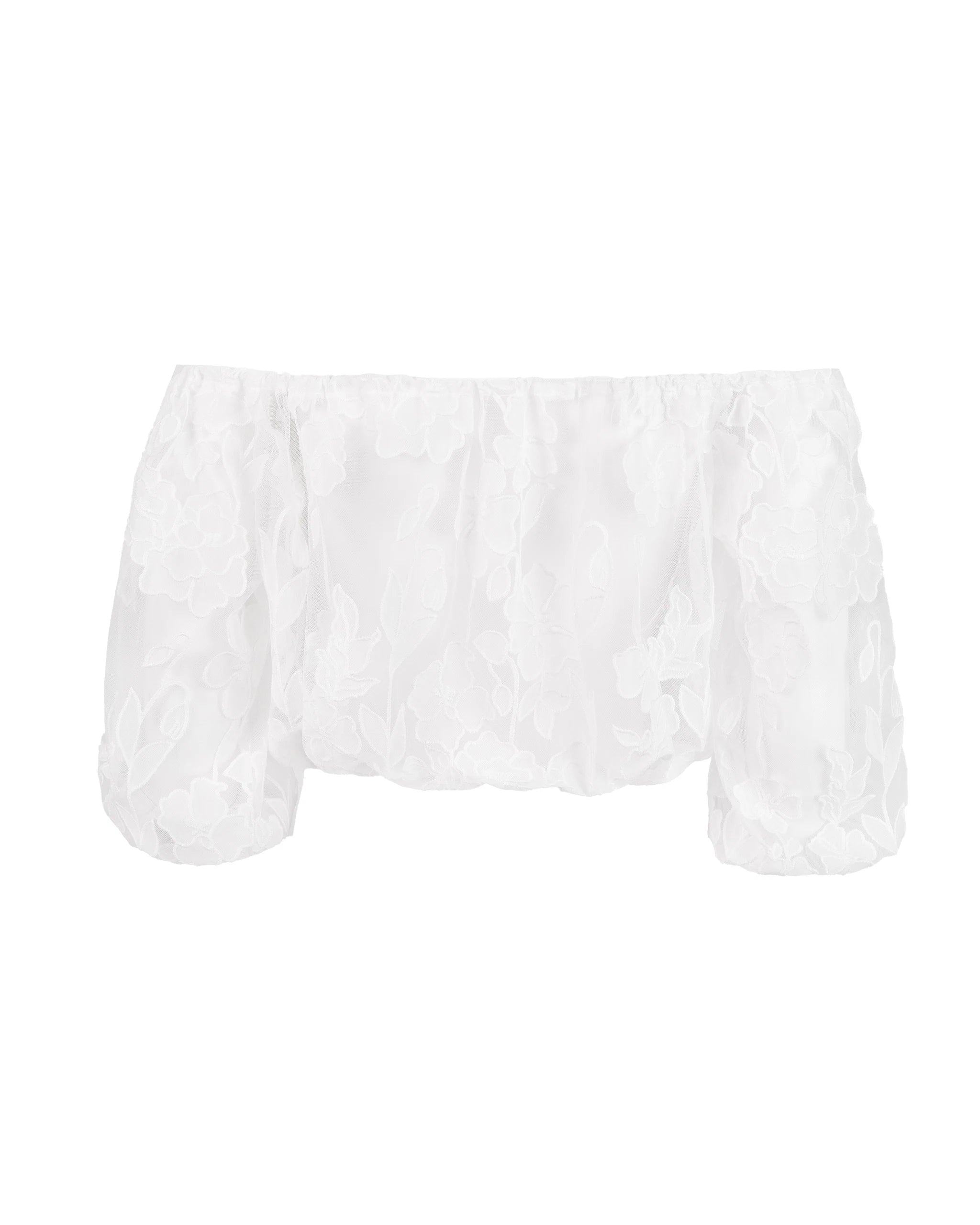 Off-Shoulder Boho Braut Top Freisteller hinten