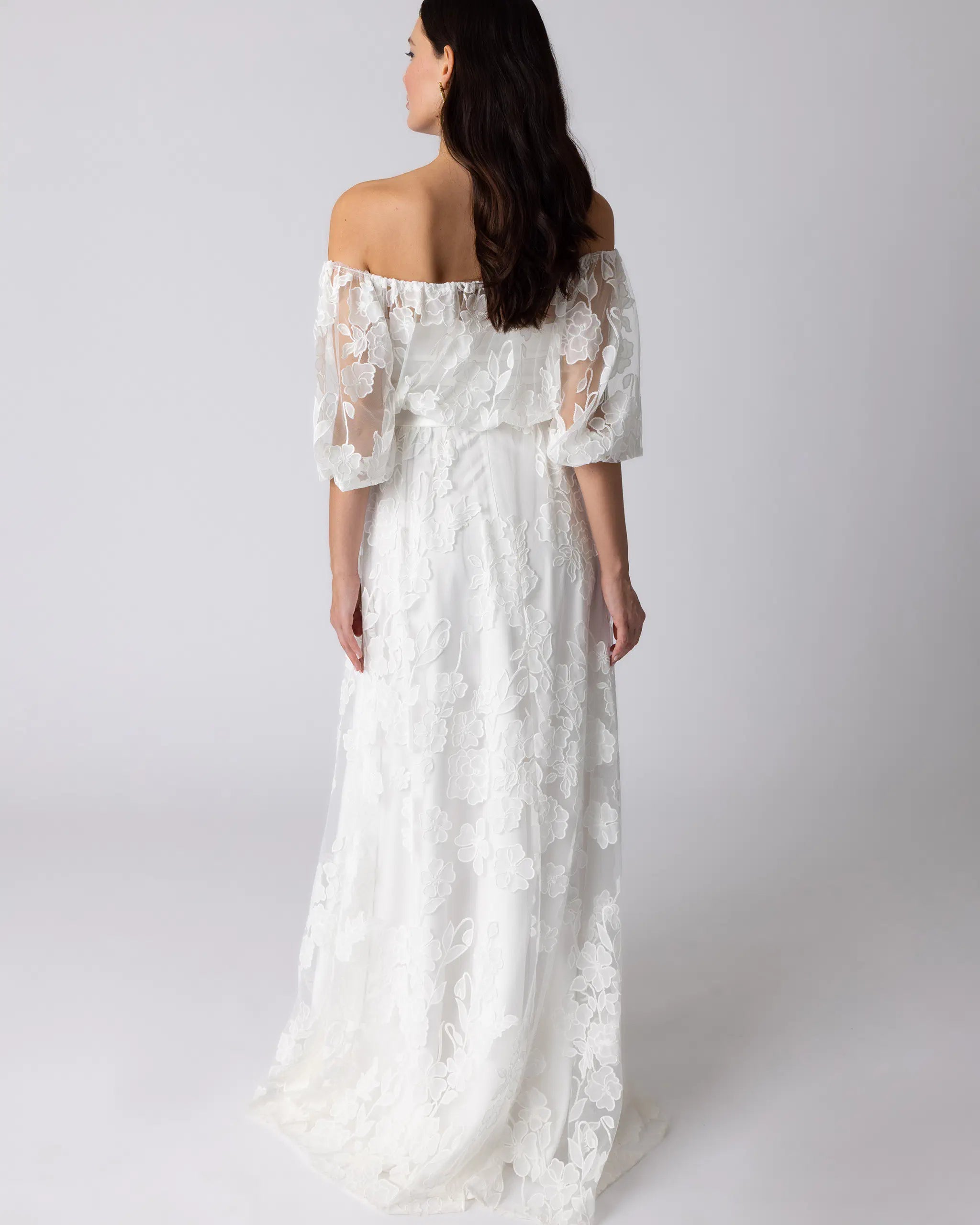 Off-Shoulder Boho Braut Top Ansicht hinten