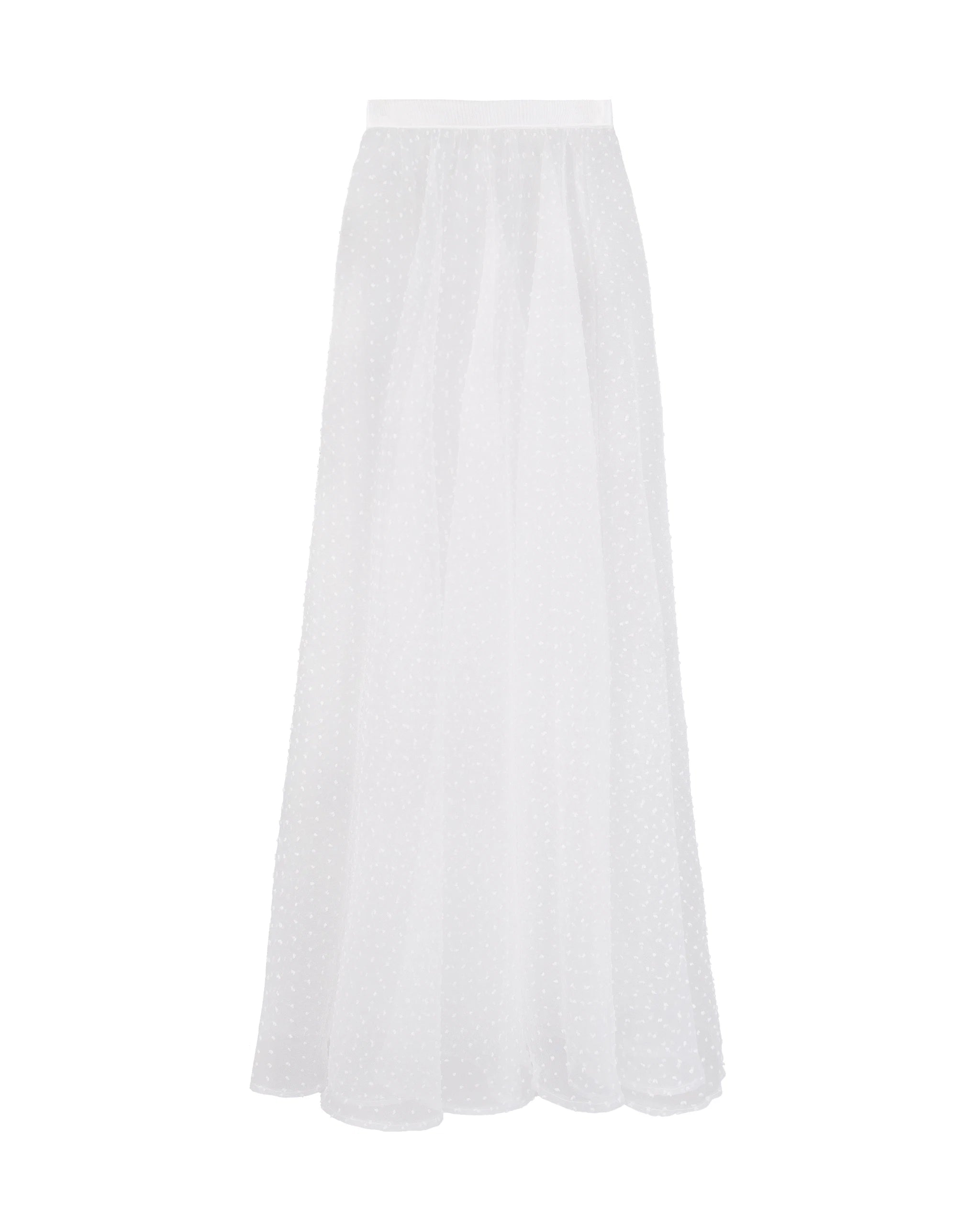 Braut Überrock aus Organza mit Punkten Freisteller