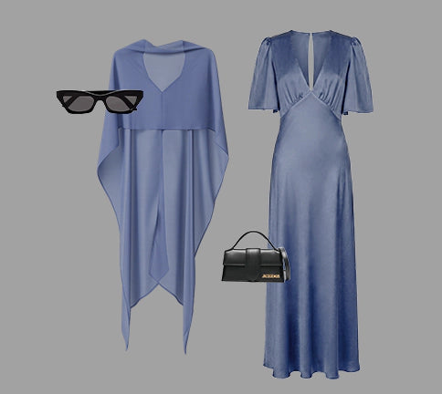 Abendkleid und Chiffonschal – das perfekte Duo für deinen grossen Auftritt.
