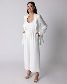 BRAUT BLAZER - Ivory - Langer Blazer aus Satin