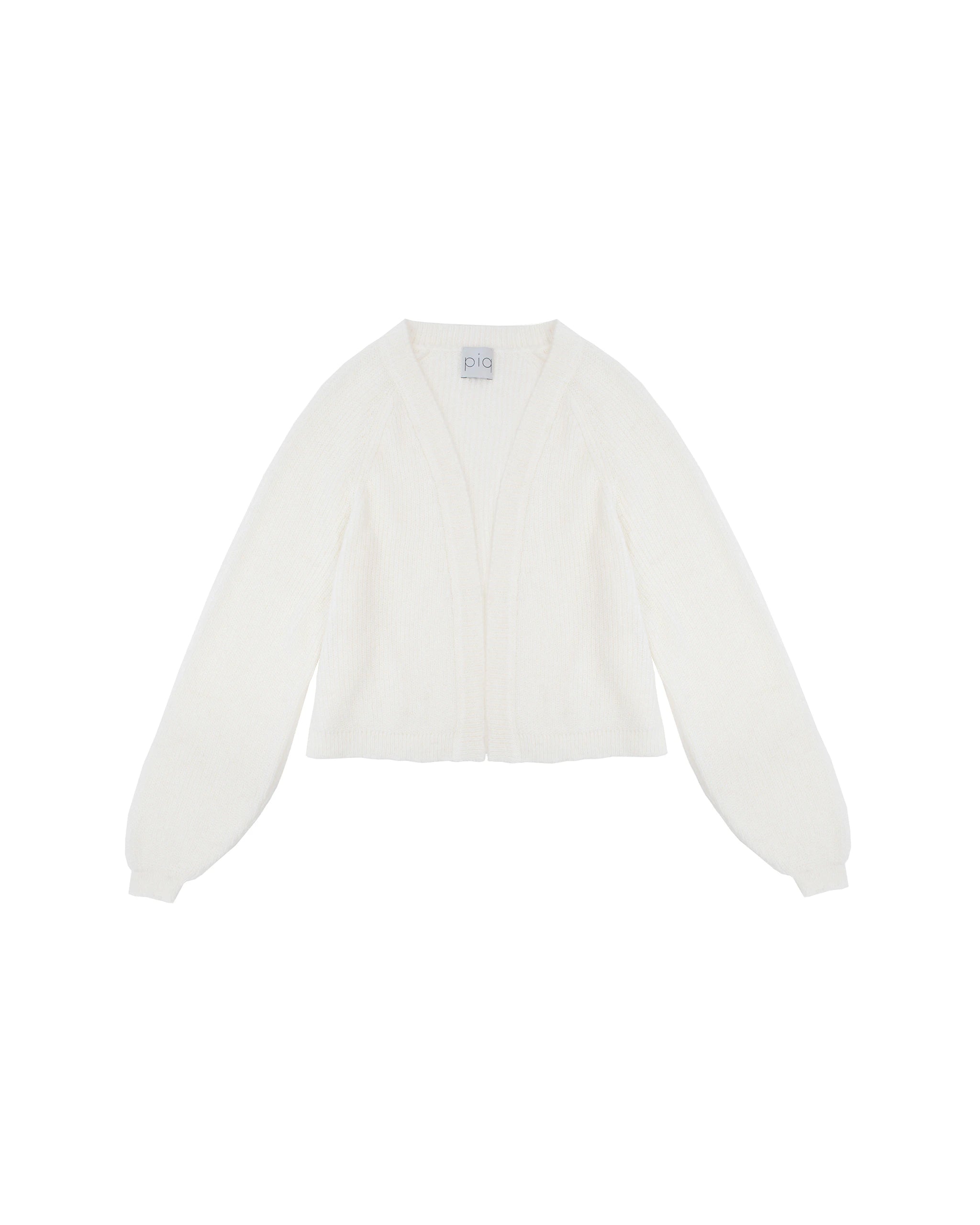 Kurze Braut Strickjacke in ivory Freisteller vorne