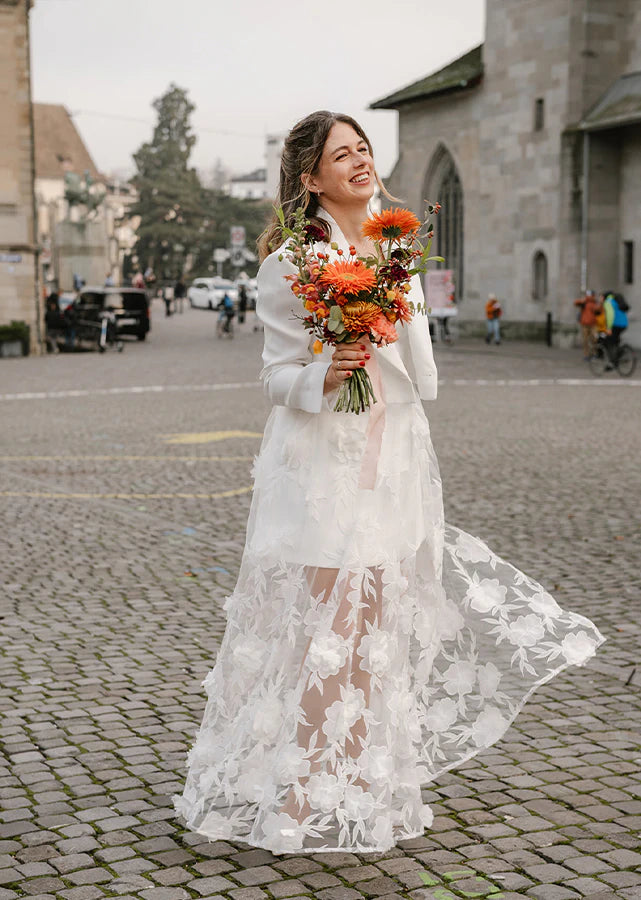 Piqyourdress Schweiz Braut in einem Hochzeitskleid mit Tüll