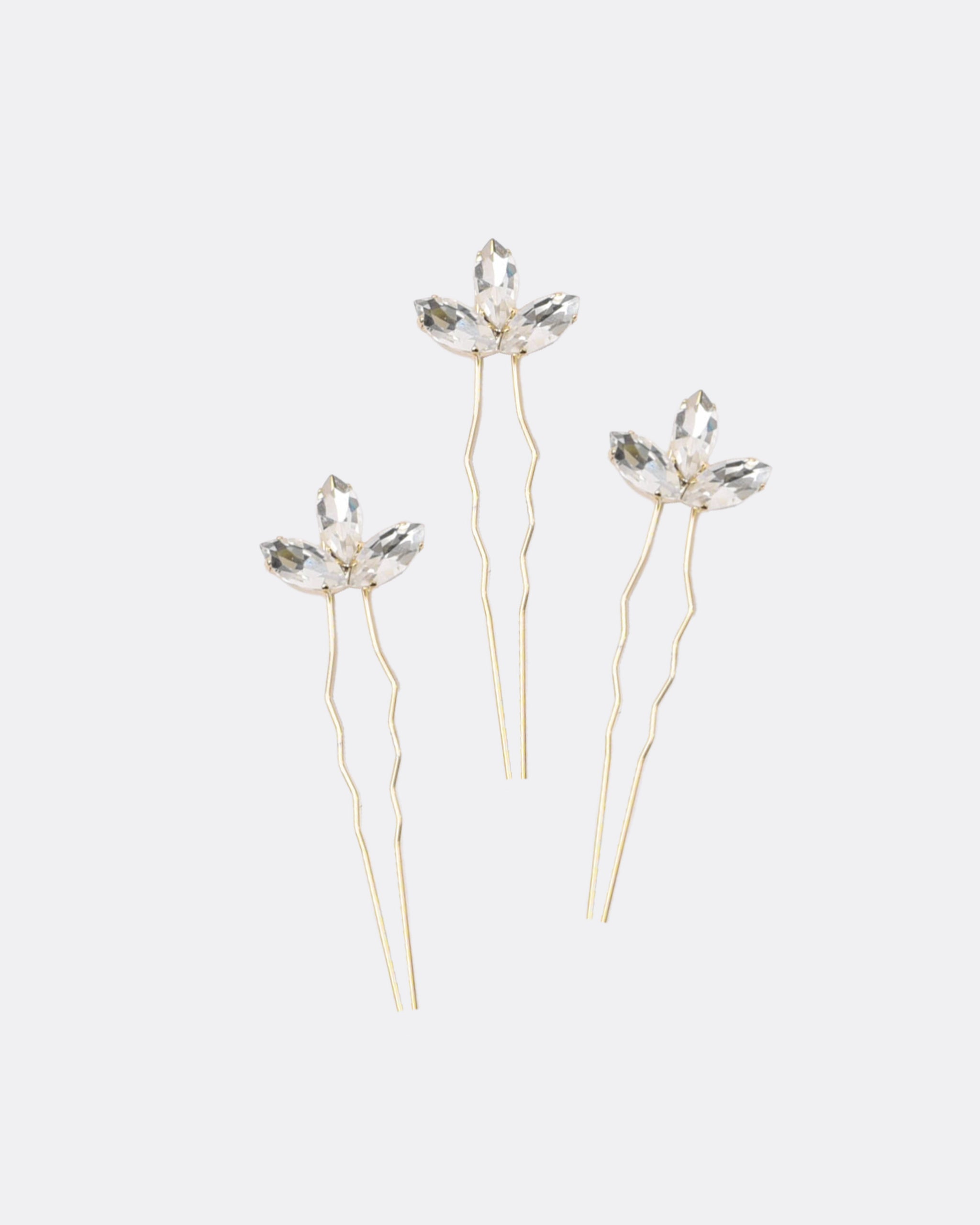 Haarnadeln mit Kristallen Freisteller