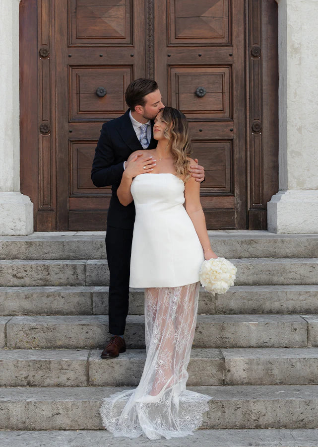 Reale Braut in piqyourdress Hochzeitskleid Balloon Kleid und Unterrock aus Spitze