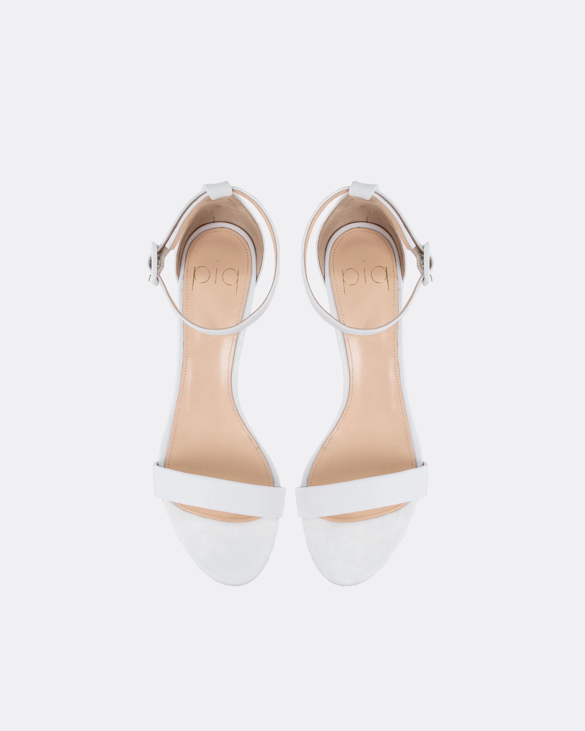 Sandalen mit 5cm Blockabsatz in Ivory Ansicht oben