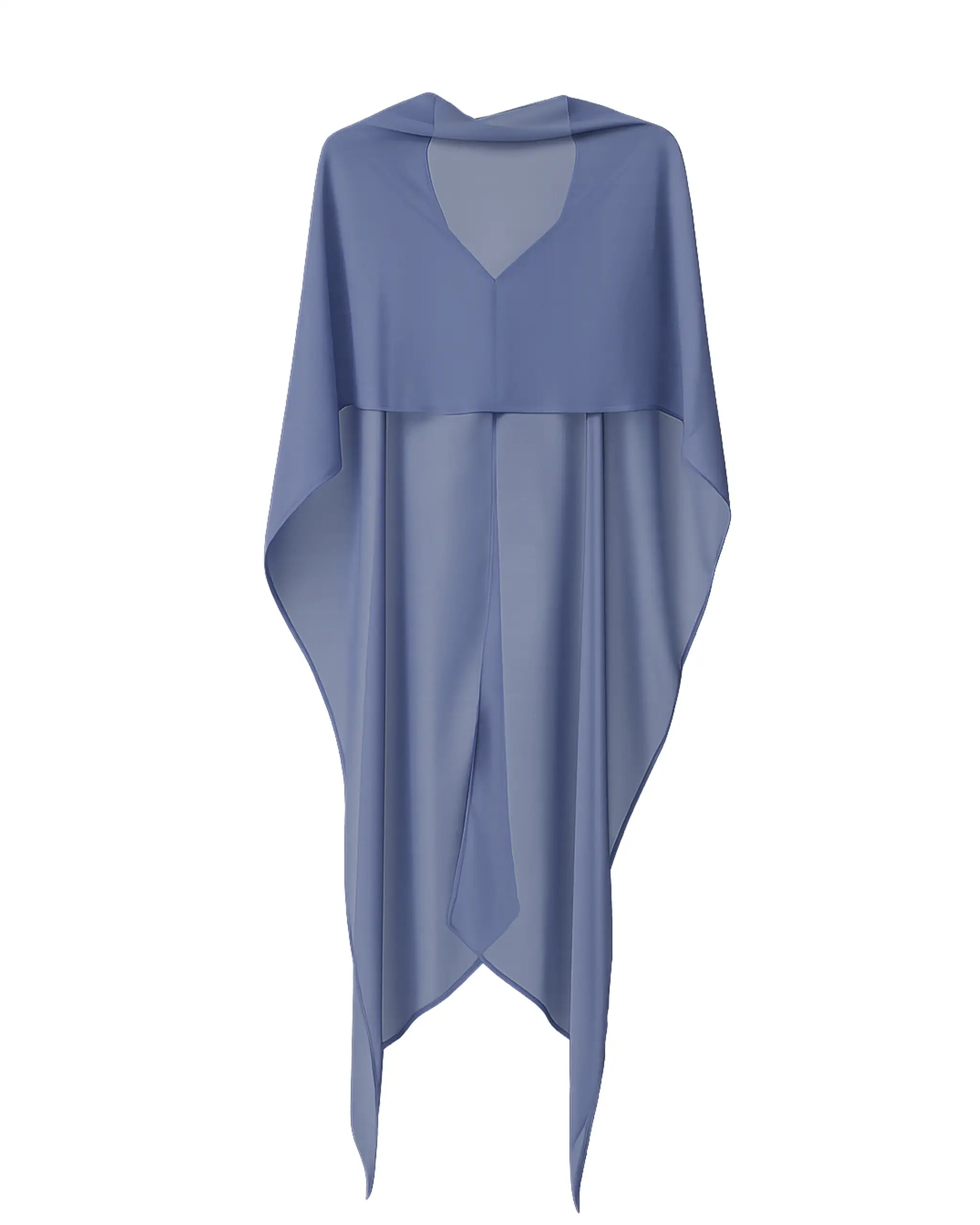 Schal aus Chiffon in Blau - Ansicht vorne