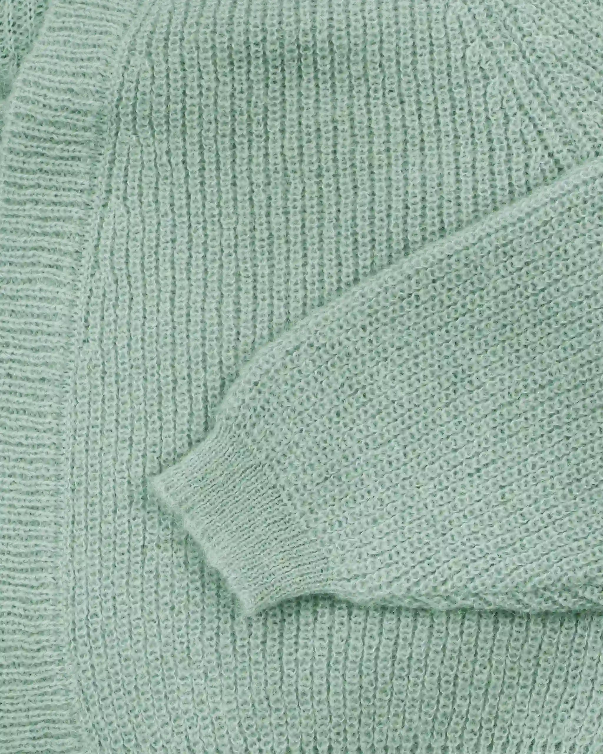 Strick Detail salbeigrün