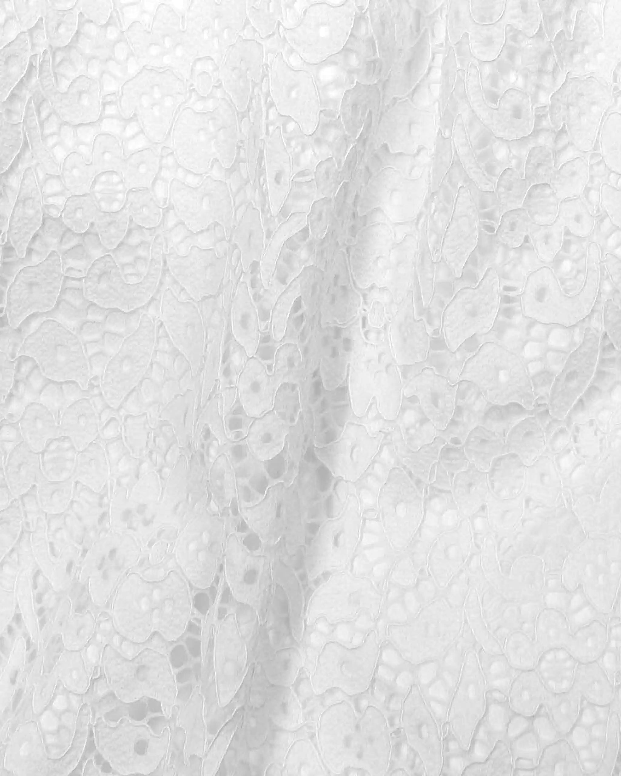 Stoff Detail Ivory Flower Lace