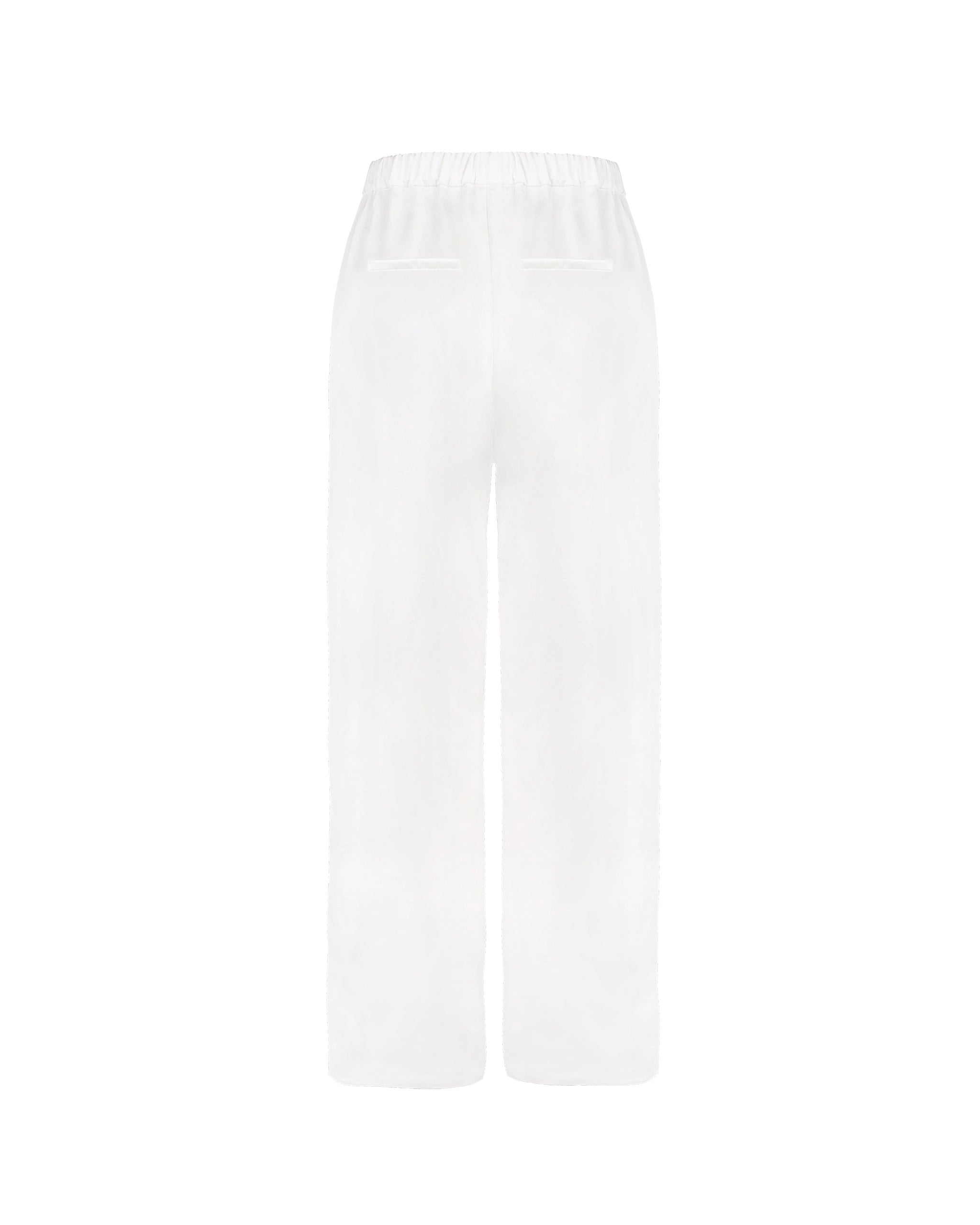 Brauthose Culotte aus Satin in ivory Freisteller hinten