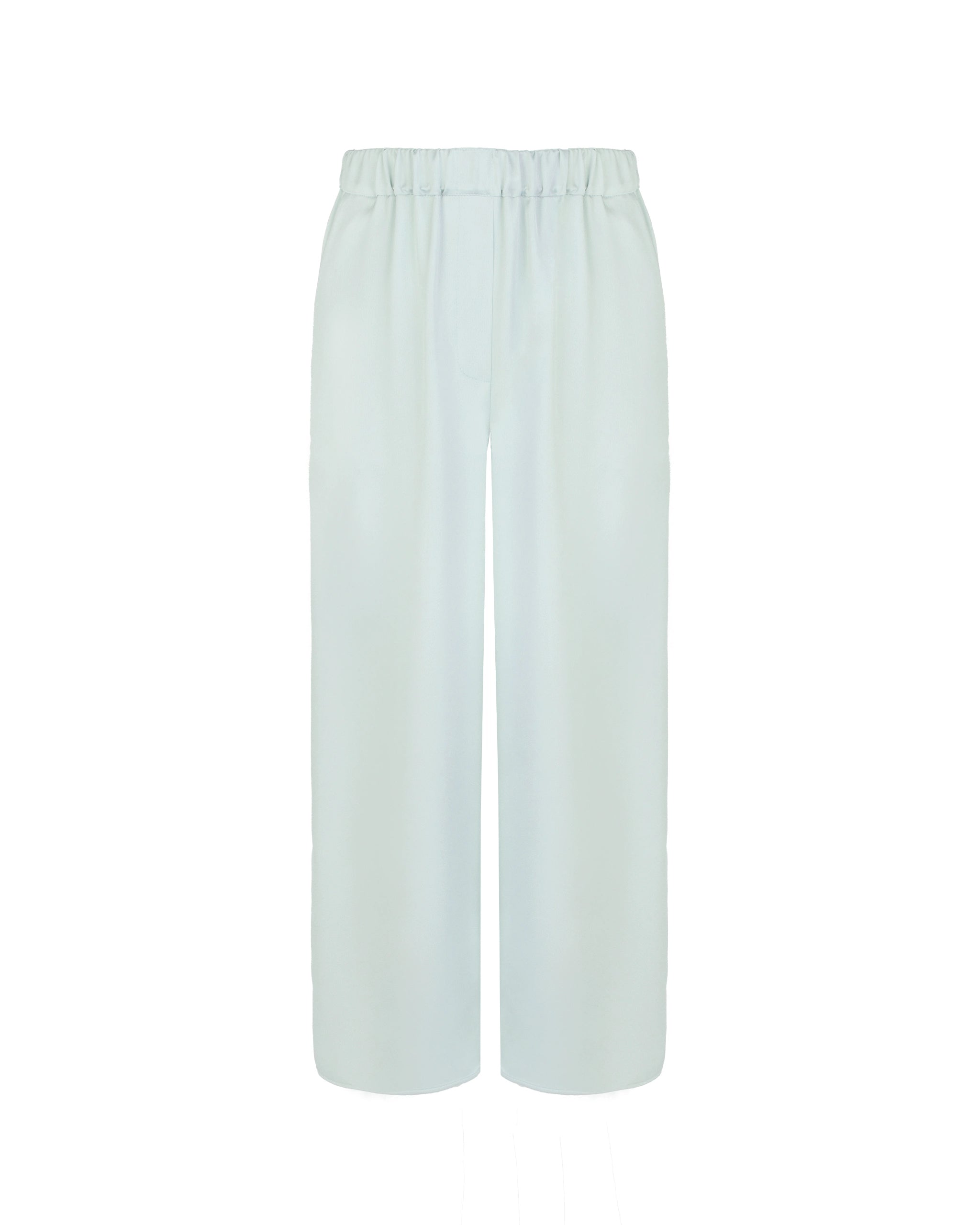 Satin Culotte für Hochzeitsgäste in salbeigrün Freisteller vorne