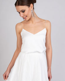 LYNN - Ivory - Braut Top mit dünnen Trägern