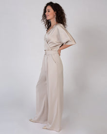 MARLENE - Satinhose mit weitem Bein