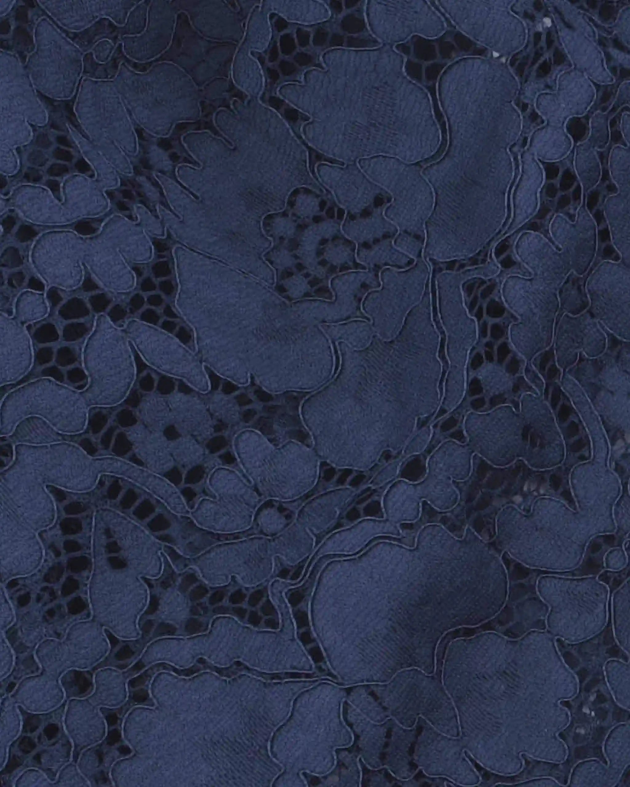 Stoff Detail Dunkelblaue Vintage Spitze