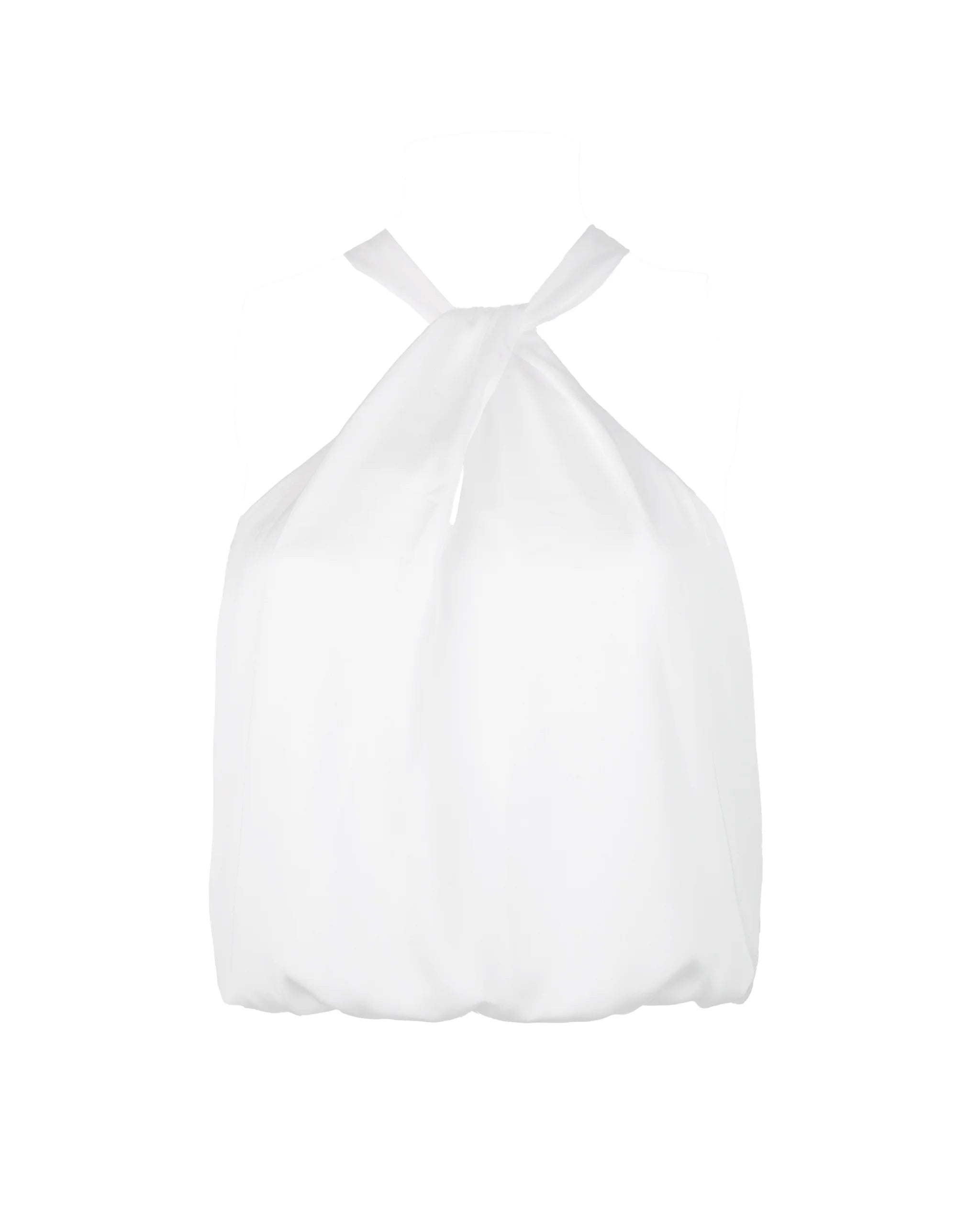 Braut Neckholder Top in Ivory Freisteller vorne