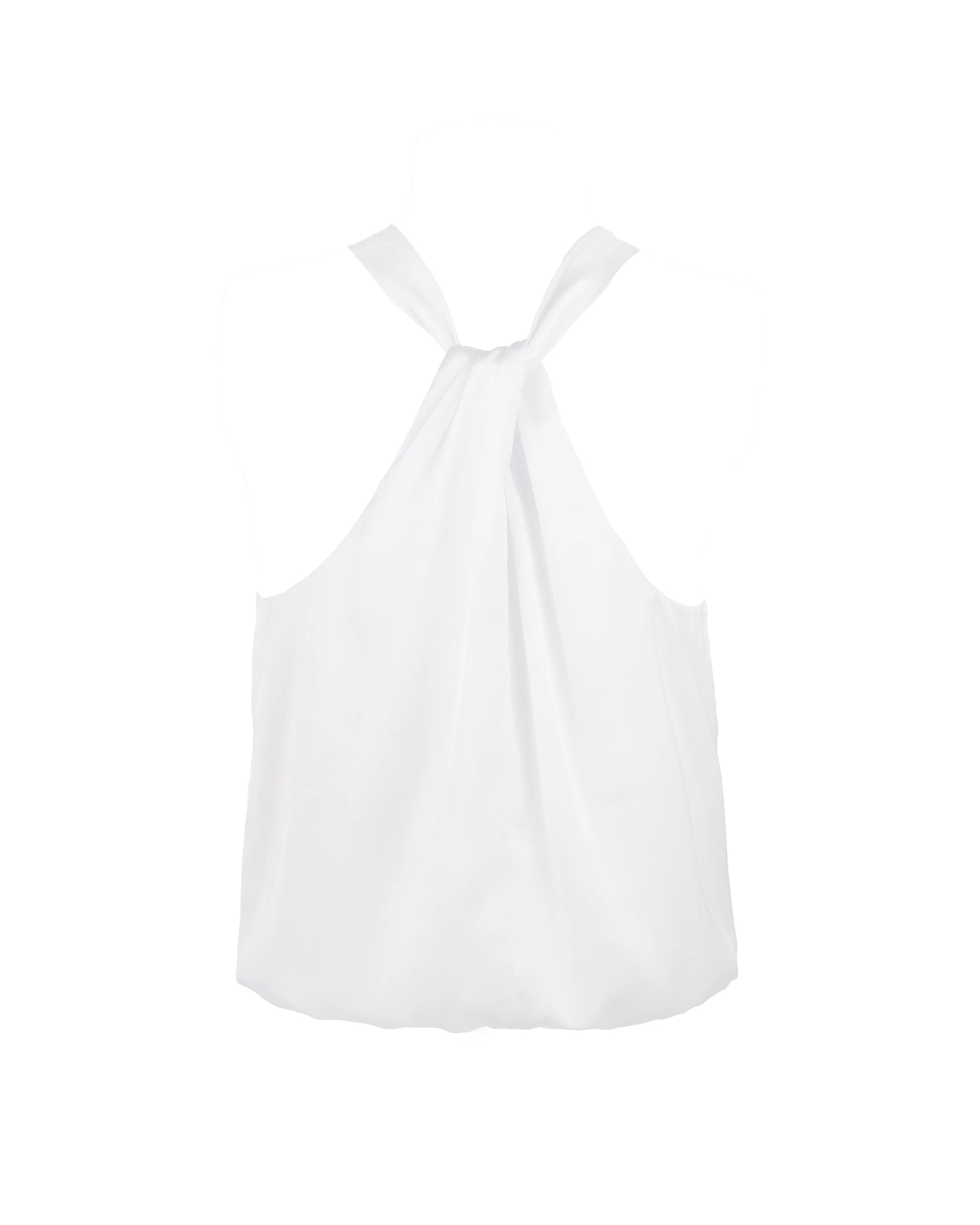Braut Neckholder Top in Ivory Freisteller hinten