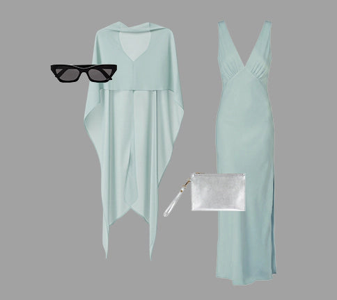 Abendkleid und Chiffonschal – das perfekte Duo für deinen grossen Auftritt.