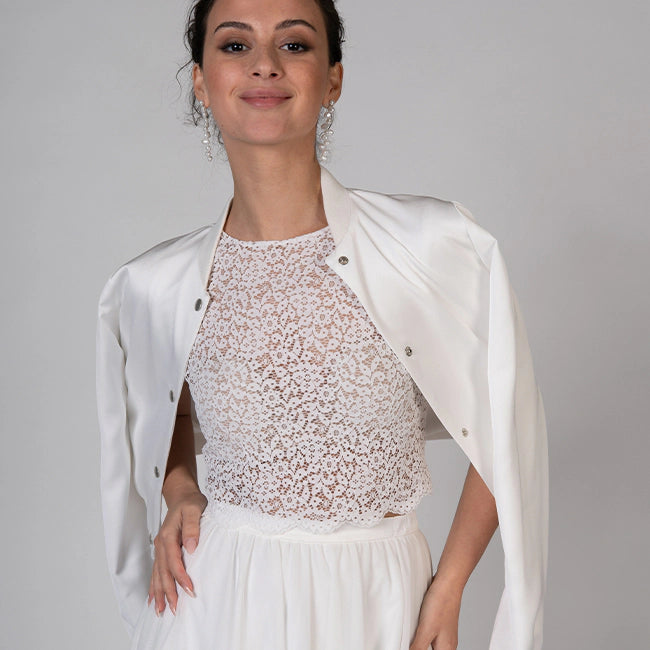 Moderne Strickjacken Brautjacken und Cover-ups für die Braut