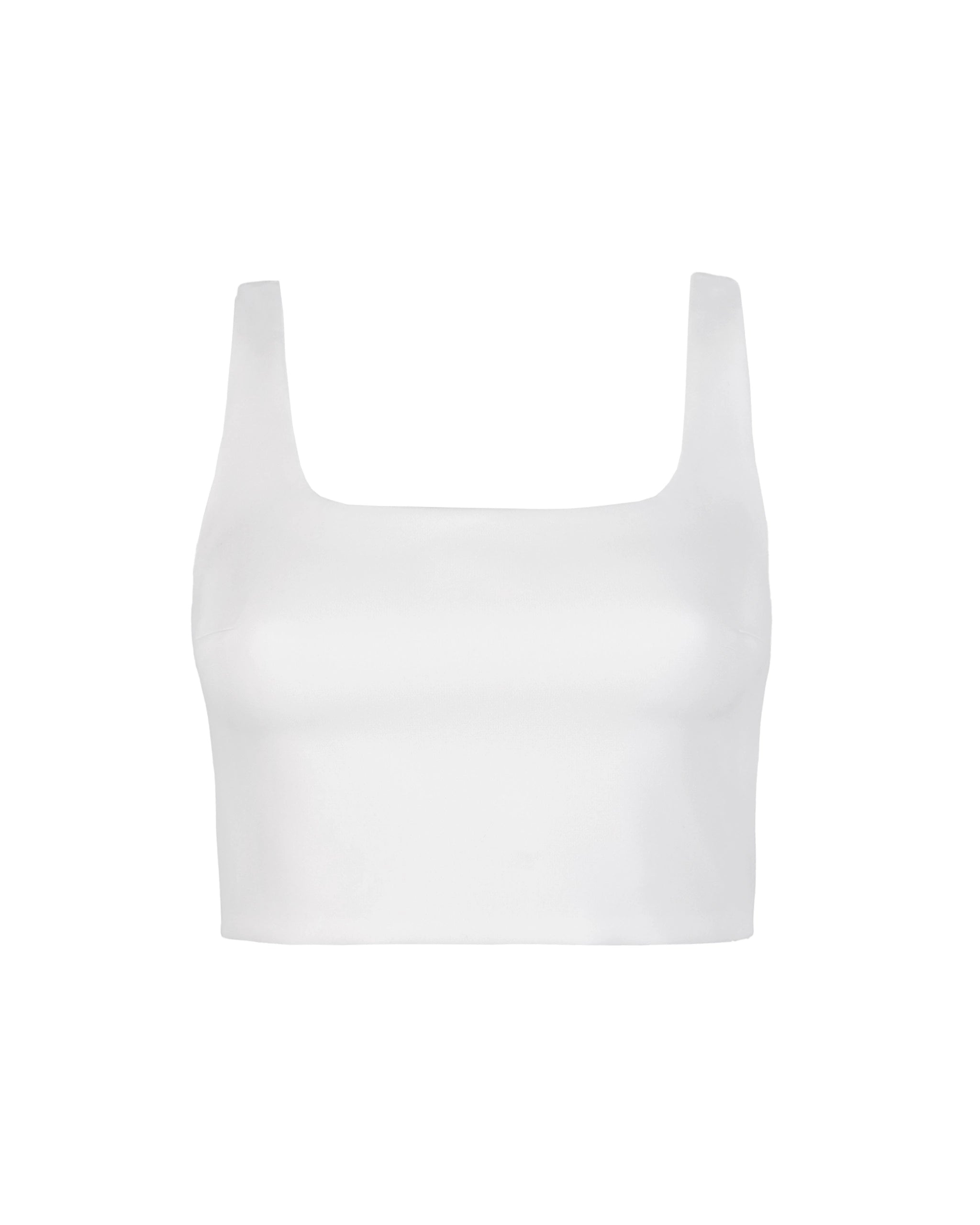 Braut Crop Top mit Karree-Ausschnitt aus Twill Freisteller vorne